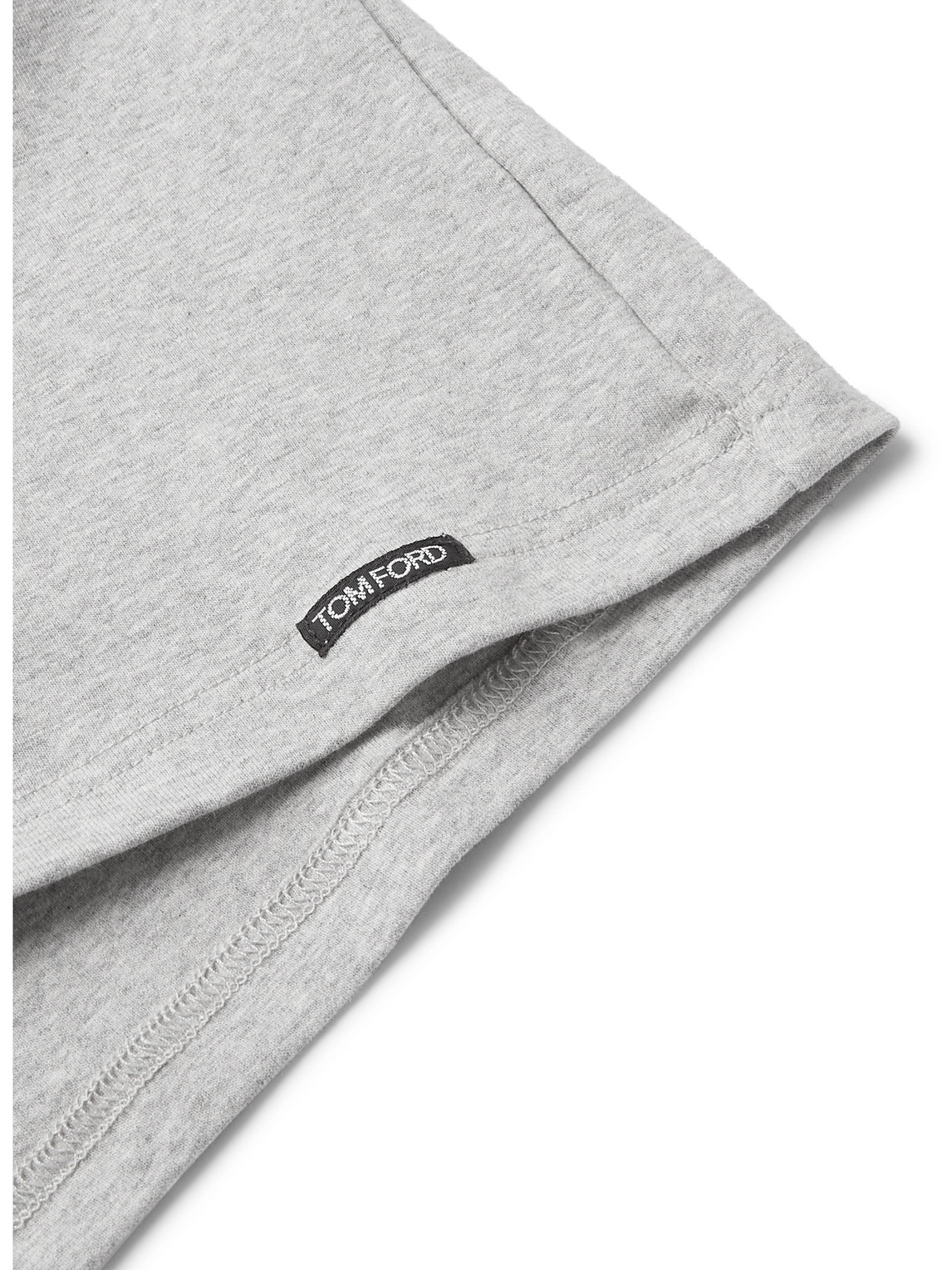 Tom Ford Grey Regular Fit T-shirt With Classic Crew Neckline Tom Ford Grey Regular Fit T-shirt With Classic Crew Neckline