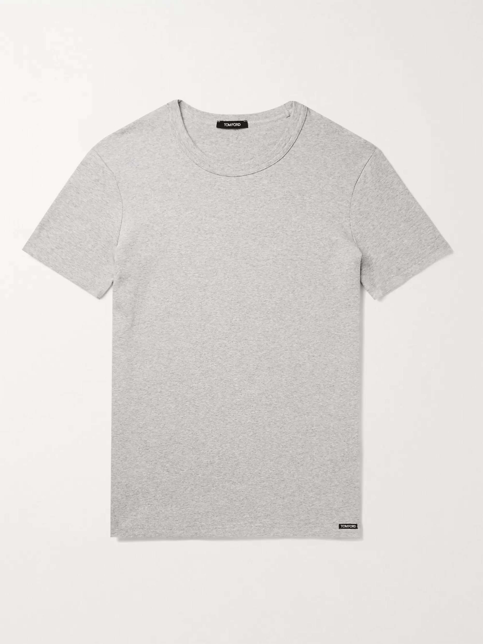 TOM FORD Slim-Fit Melange Stretch-Cotton Jersey T-Shirt