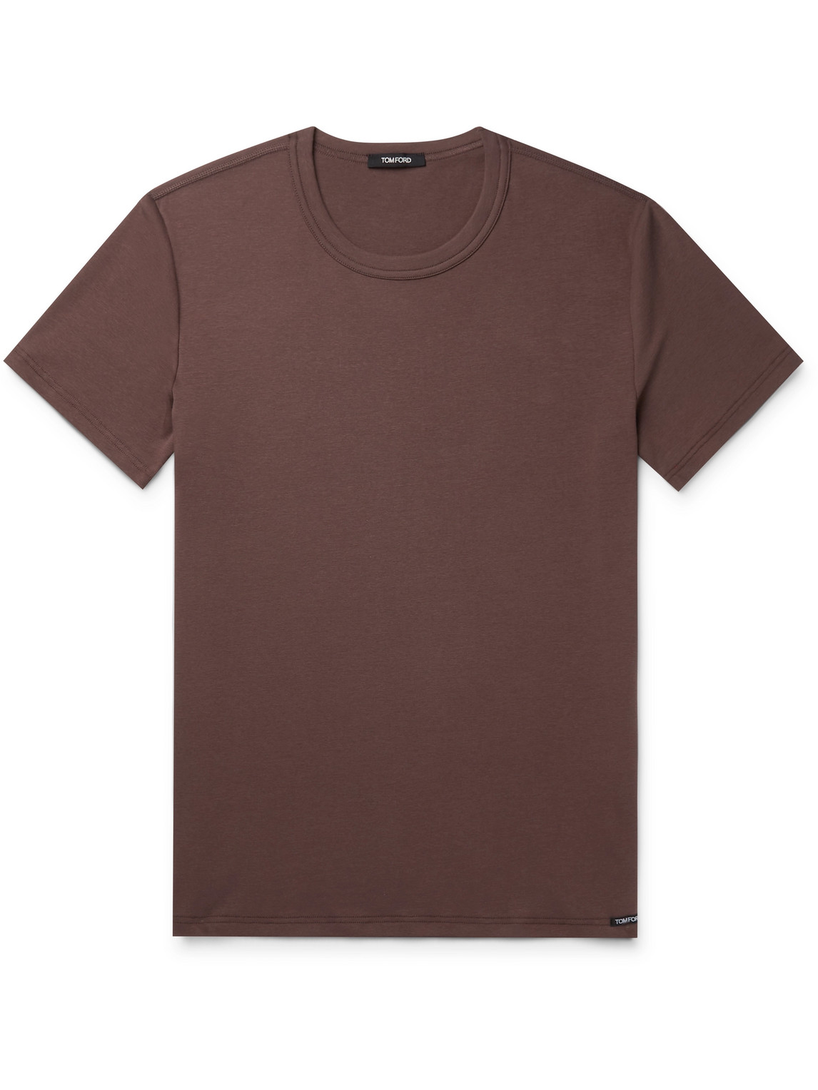 Tom Ford Slim-fit Stretch Cotton-jersey T-shirt In Brown