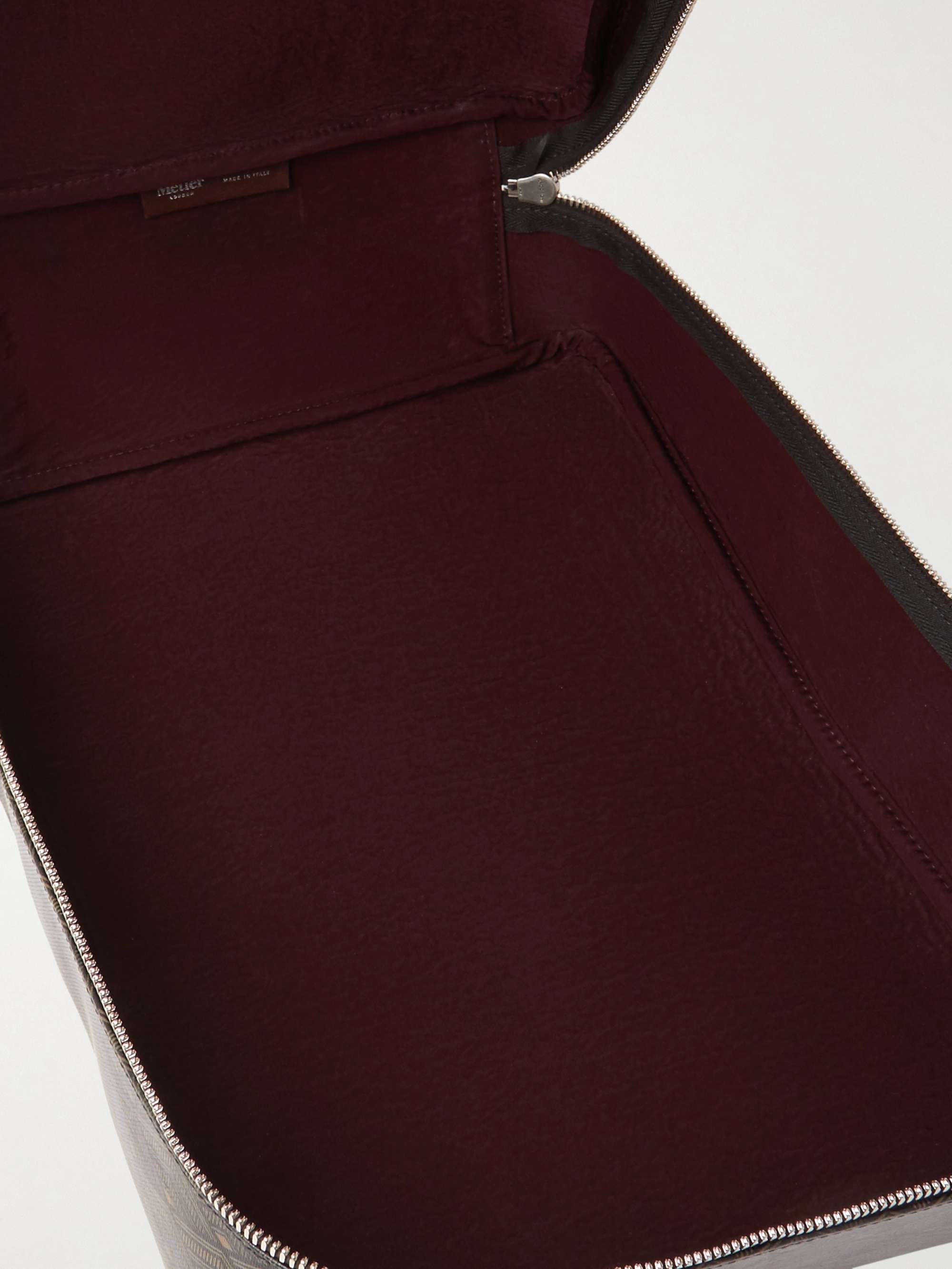 MÉTIER Medium Leather-Trimmed Printed Canvas Clothing Pouch
