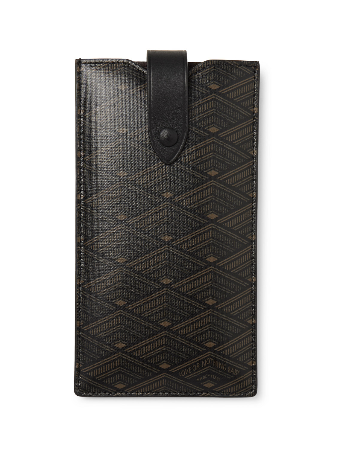 Metier From Dusk Till Dawn Printed Leather Sunglasses Case In Brown