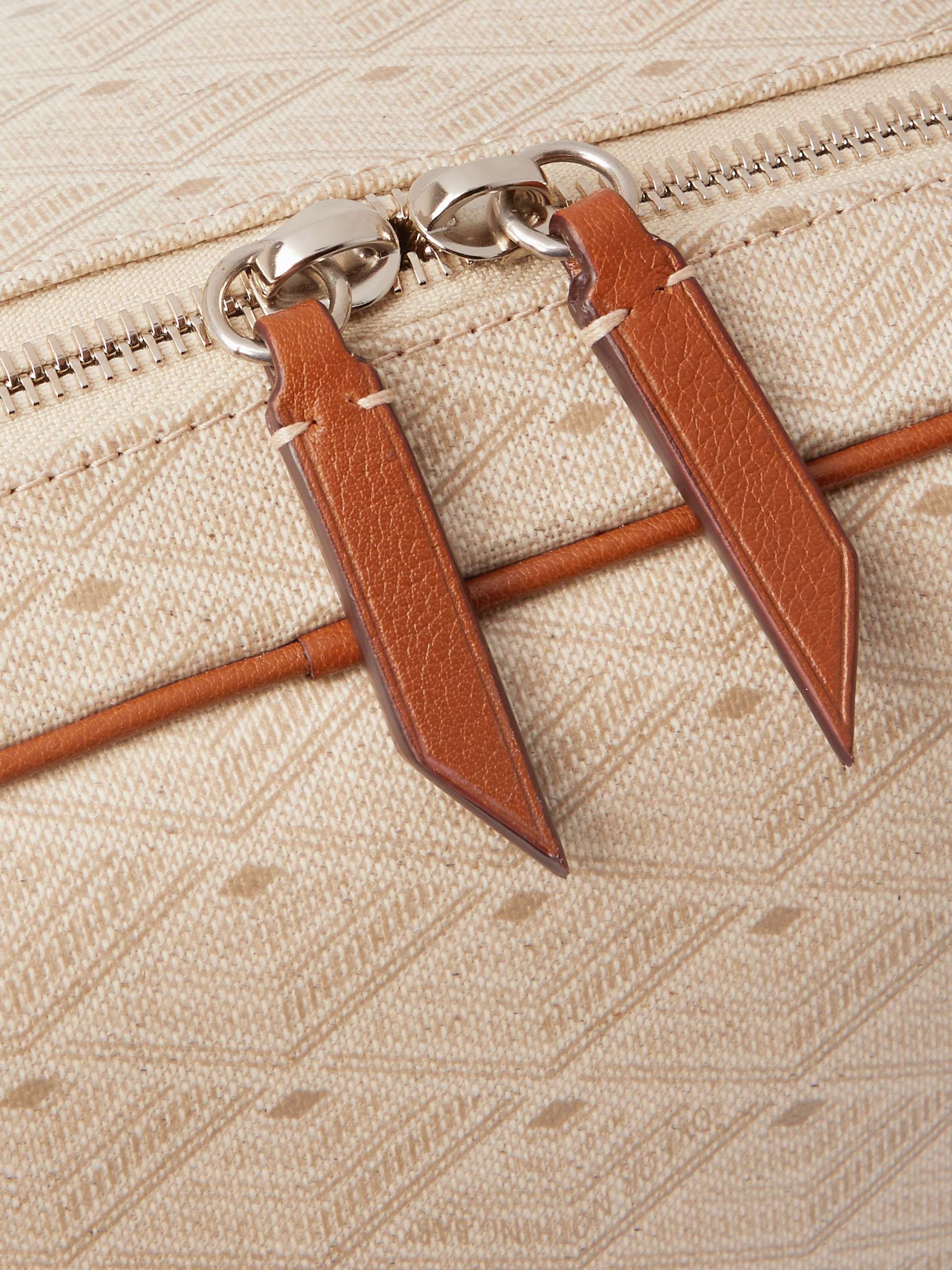 MÉTIER Medium Leather-Trimmed Printed Canvas Clothing Pouch