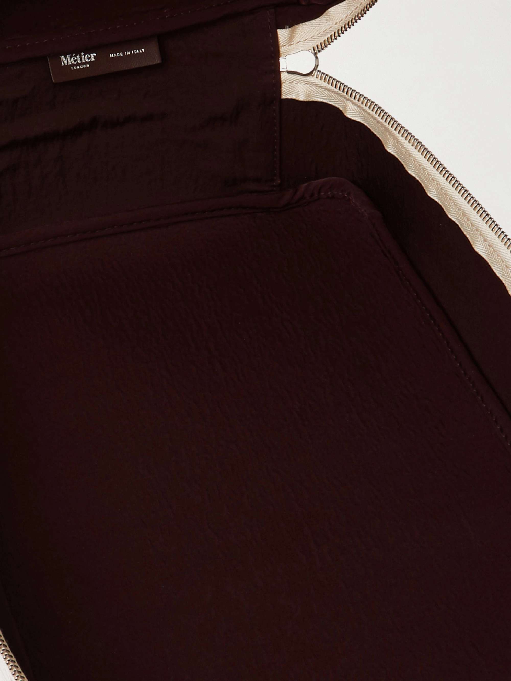MÉTIER Medium Leather-Trimmed Printed Canvas Clothing Pouch