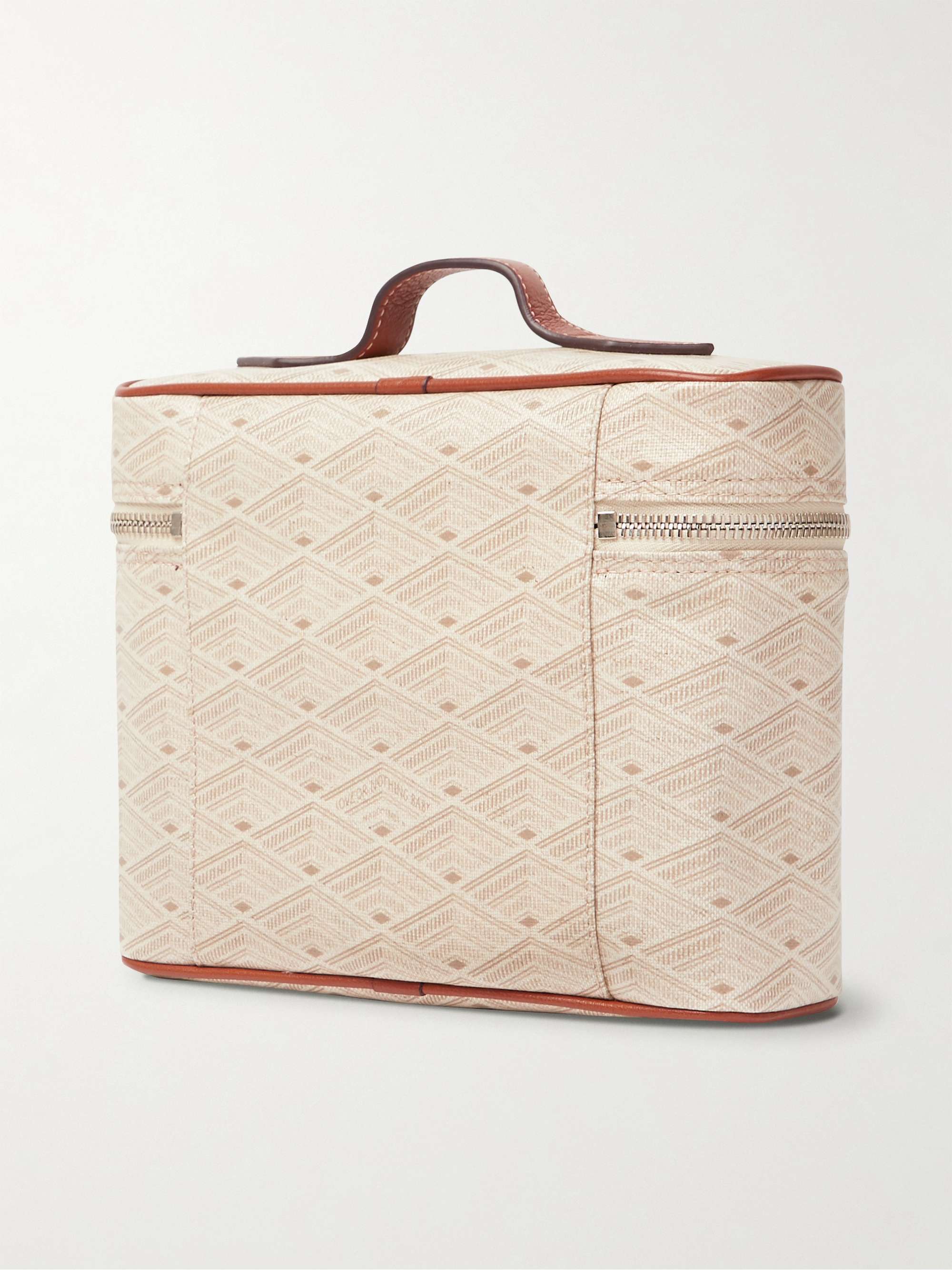 MÉTIER Many Days Leather-Trimmed Printed Canvas Wash Bag