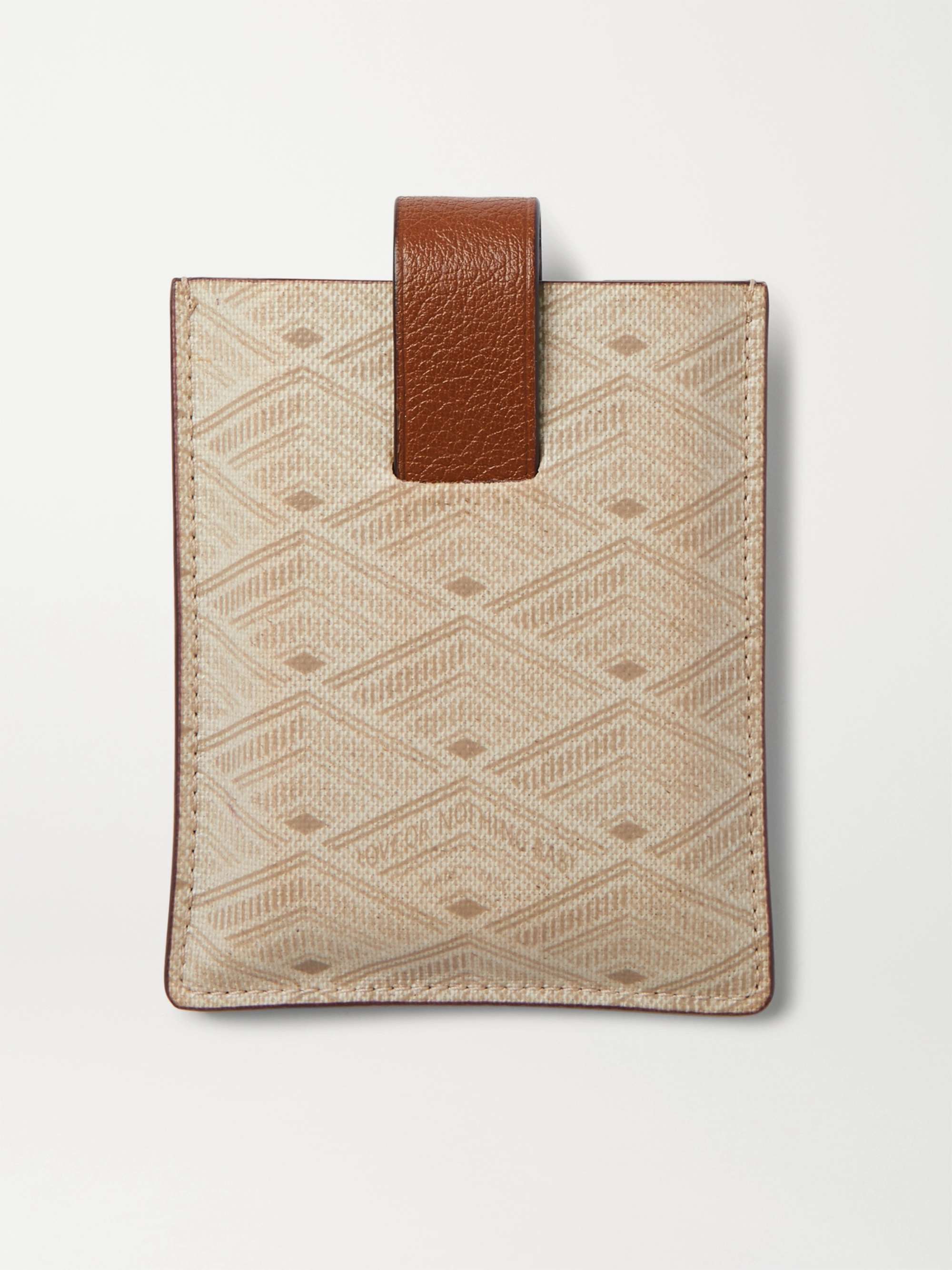 MÉTIER Leather-Trimmed Printed Canvas Playing Cards Case