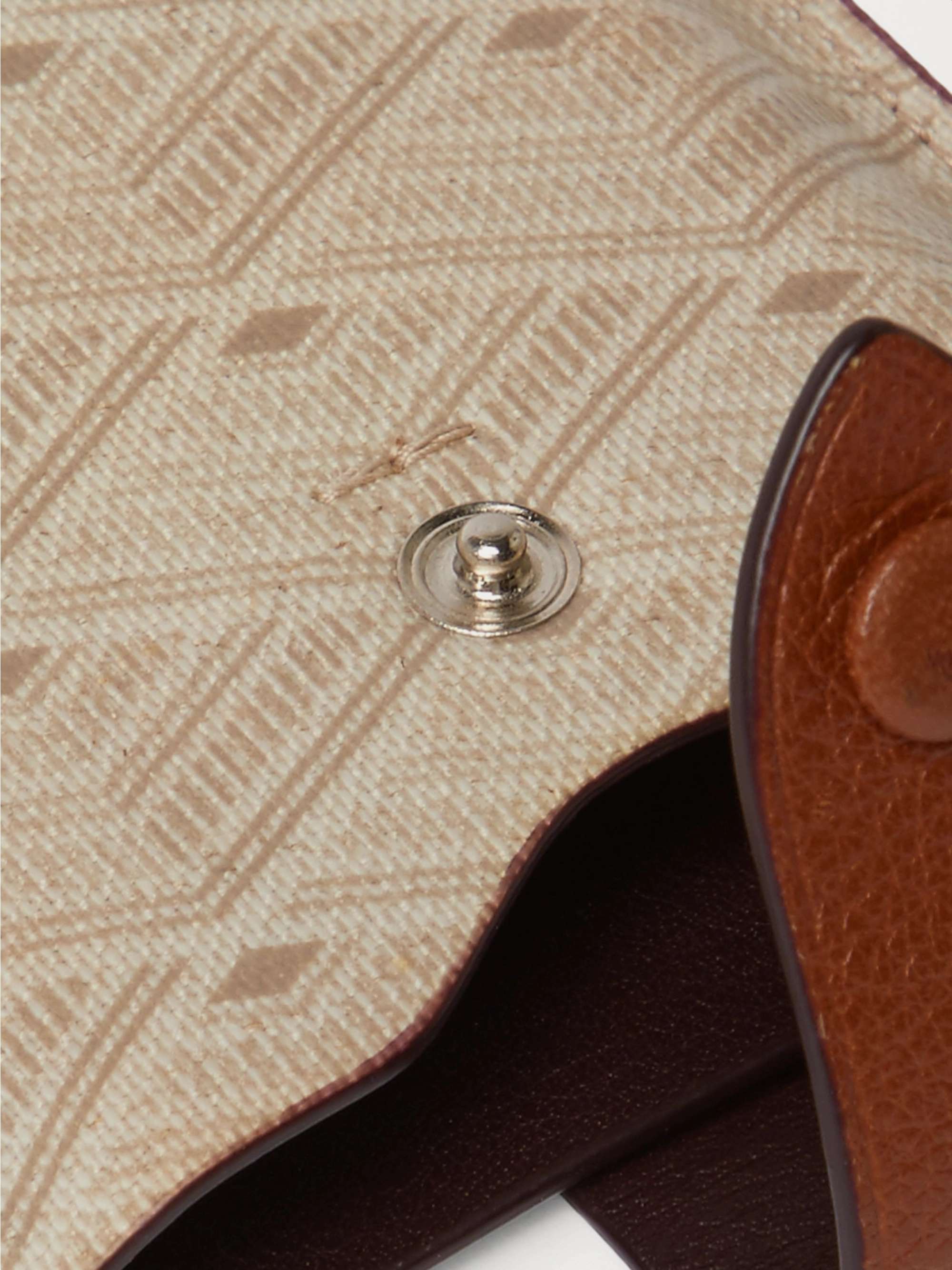 MÉTIER Leather-Trimmed Printed Canvas Playing Cards Case