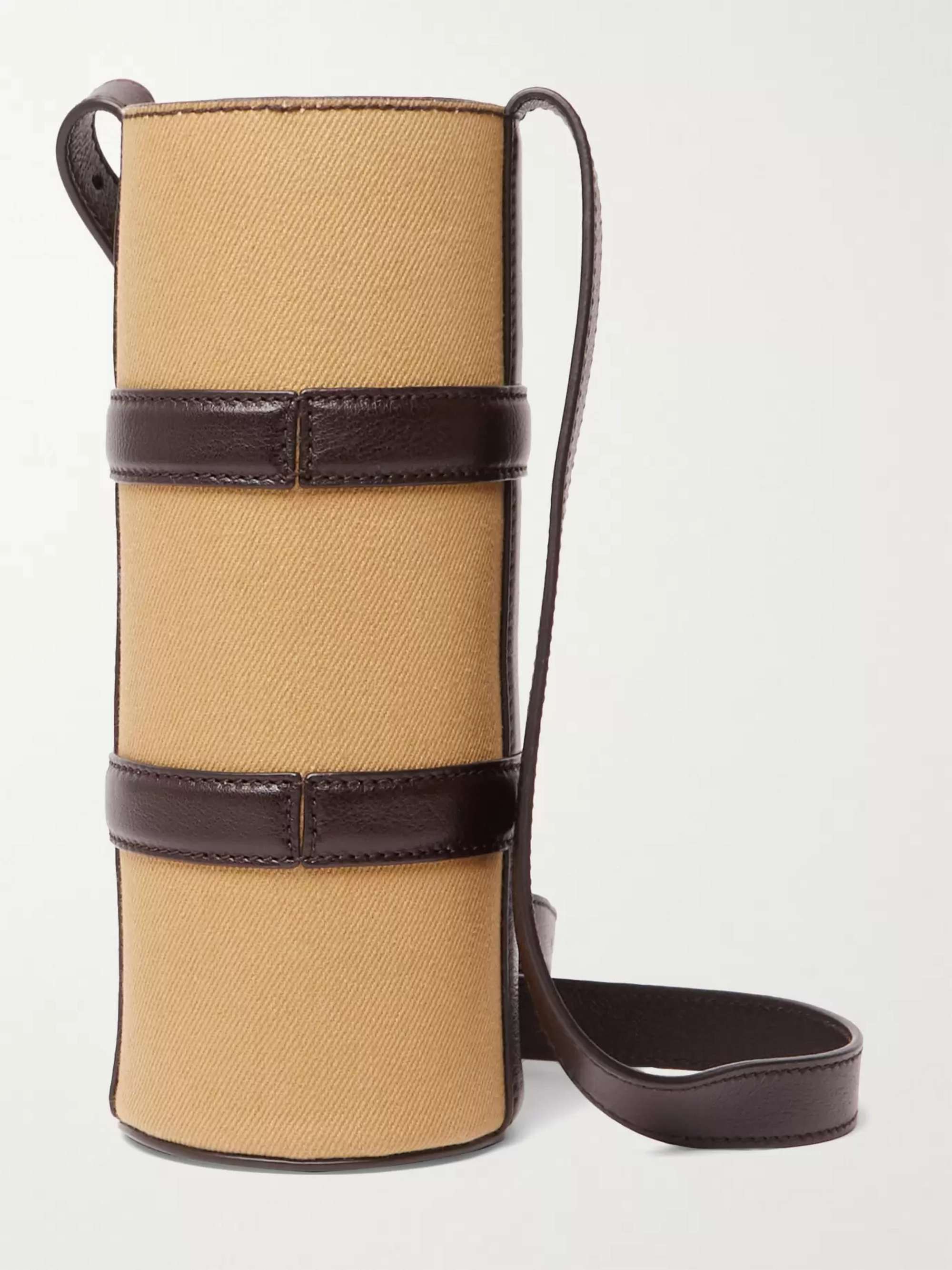MÉTIER Leather-Trimmed Twill Umbrella Holder