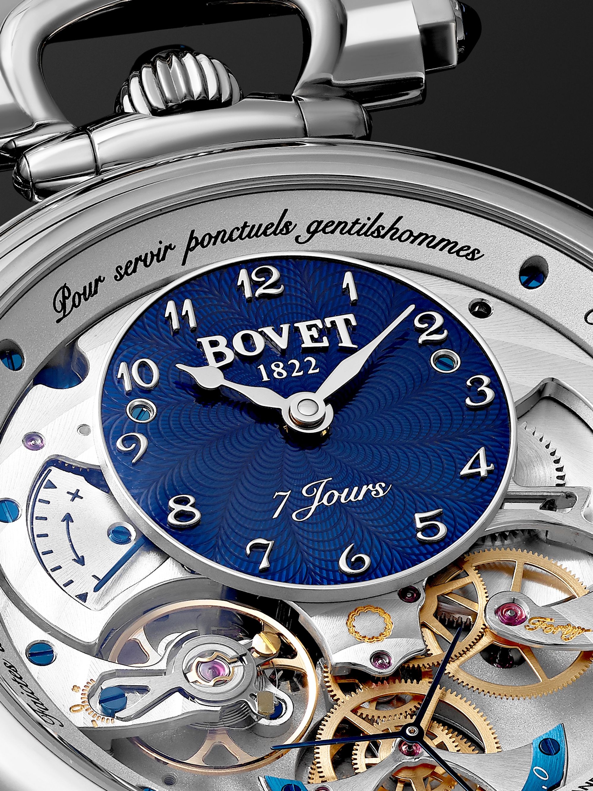 BOVET Monsieur BOVET Hand-Wound 43mm 18-Karat White Gold and Leather Watch, Ref. No. AI43018