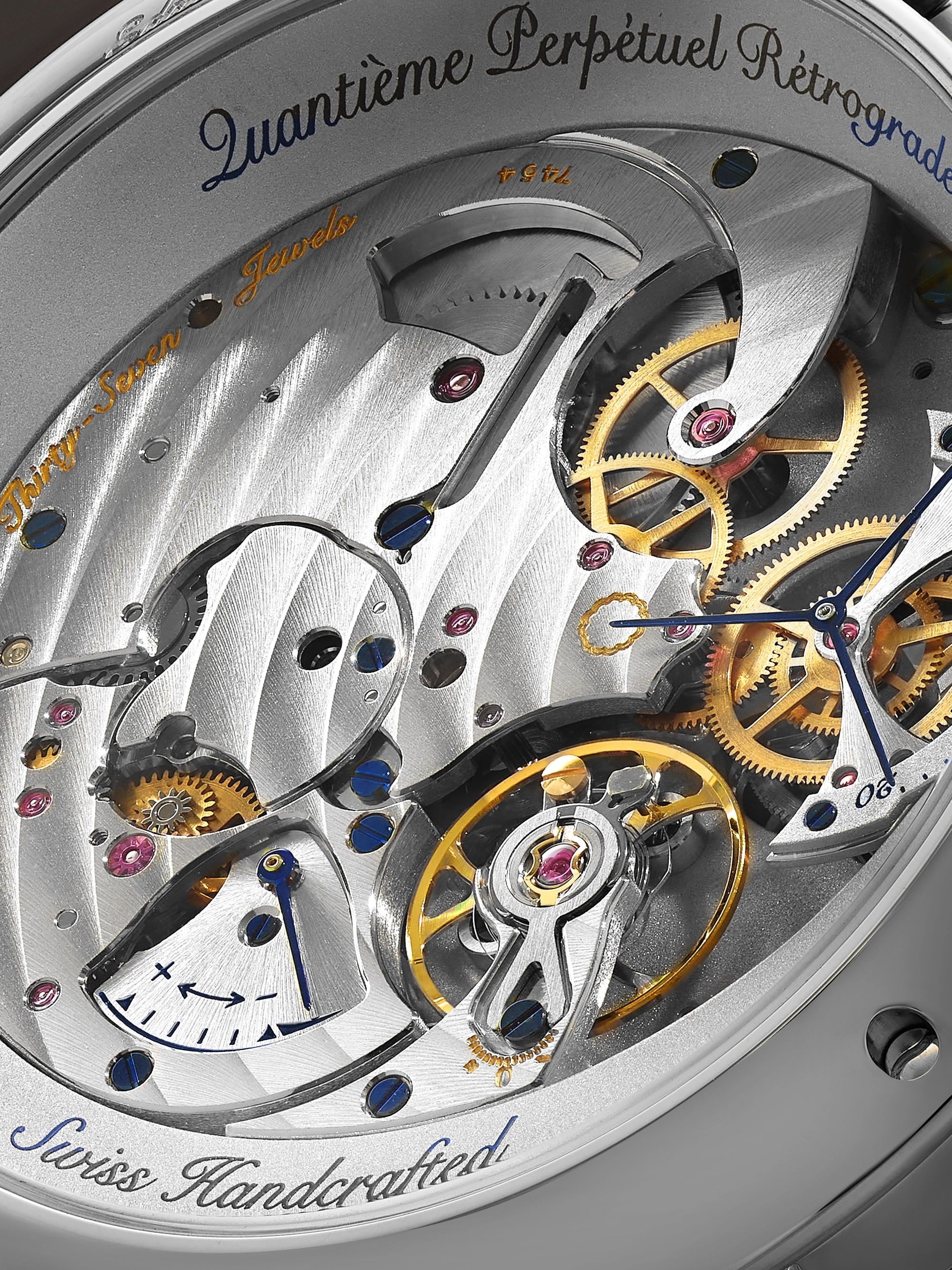 BOVET Récital 21 Limited Edition Hand-Wound Perpetual Calendar 44.4mm Titanium and Croc-Effect Leather Watch, Ref. No. R210002