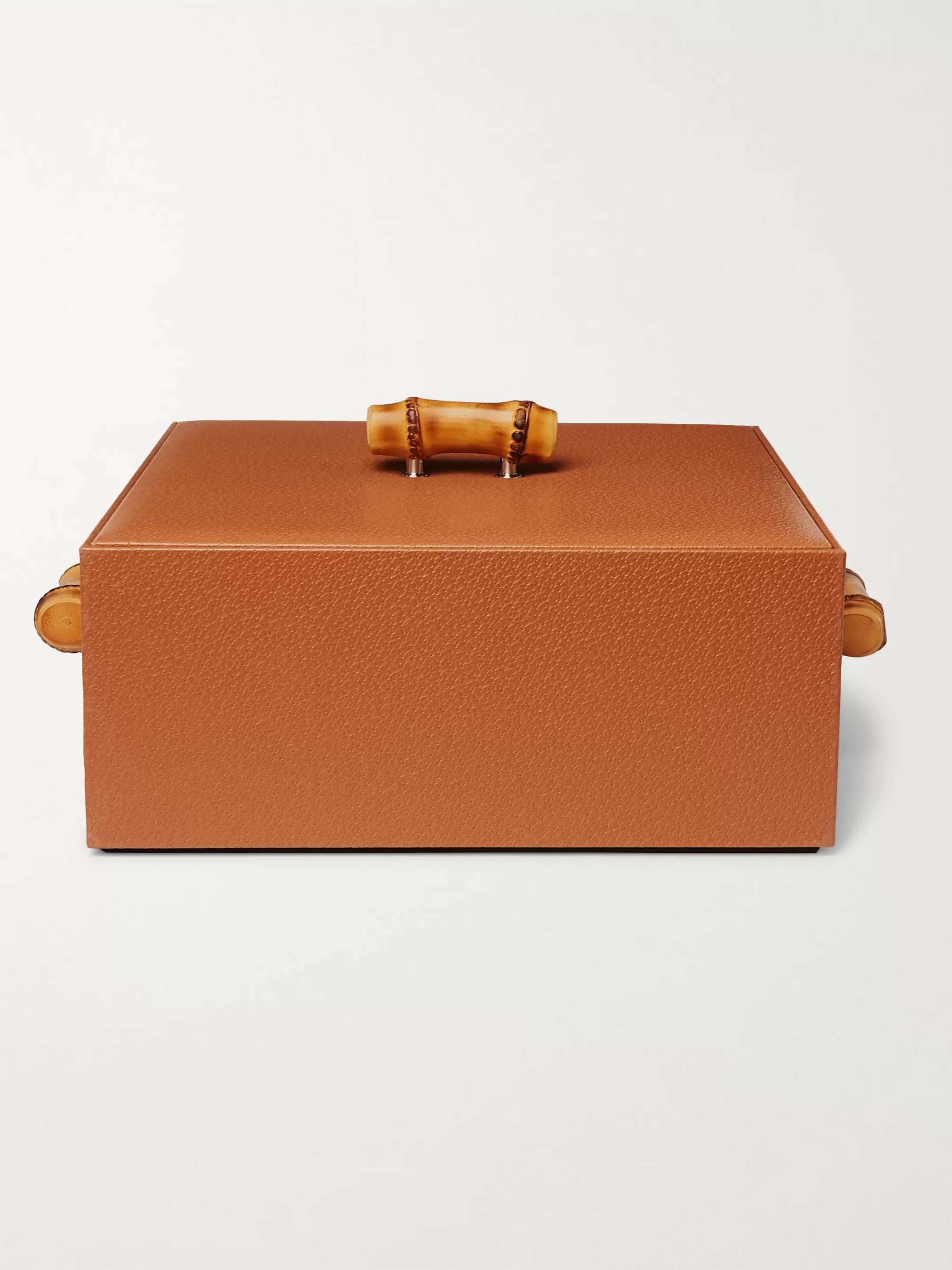 LORENZI MILANO Bamboo, Leather and Stainless Steel Cocktail Set