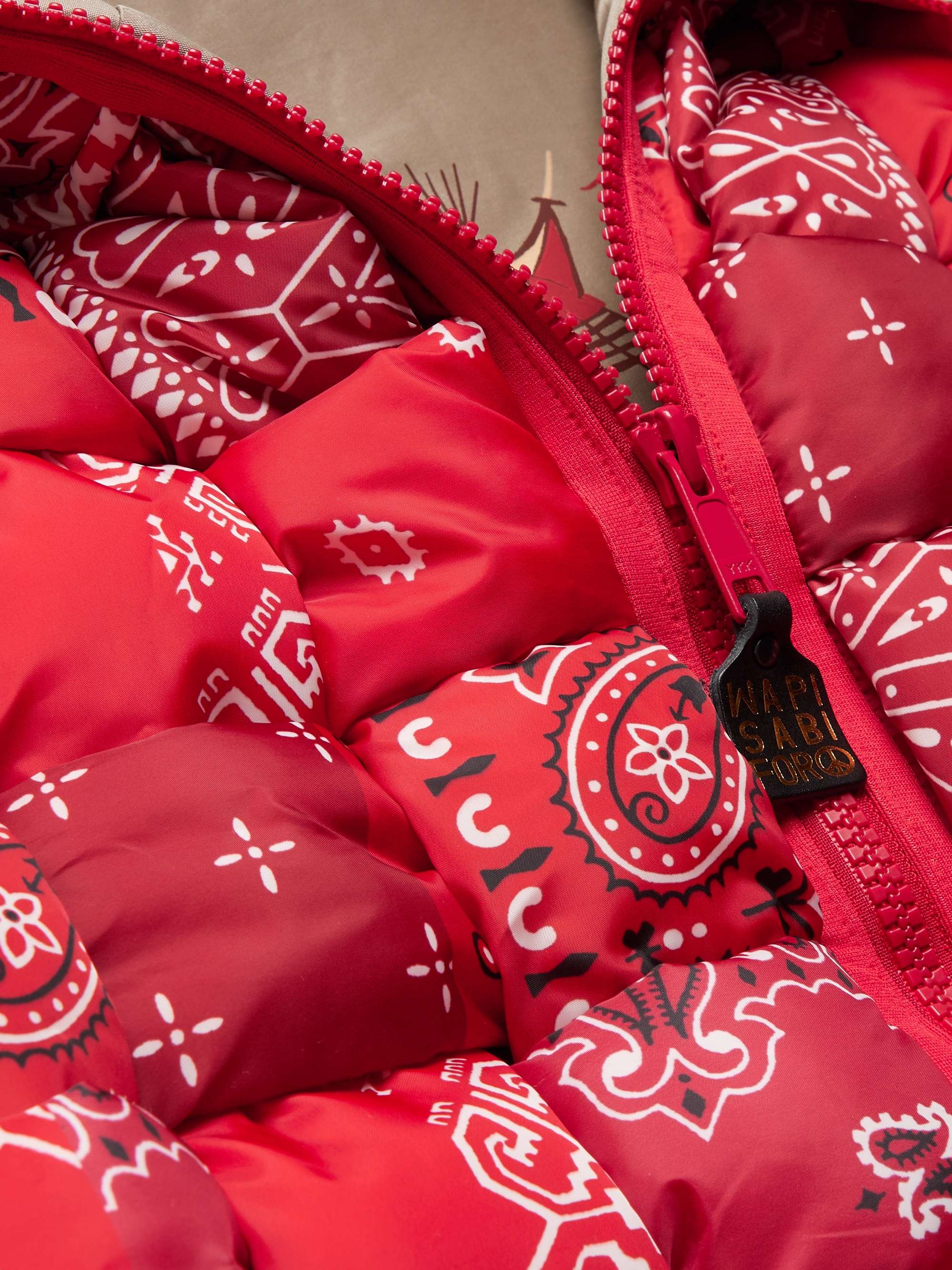 KAPITAL Bandana-Print Woven Padded Shell Gilet