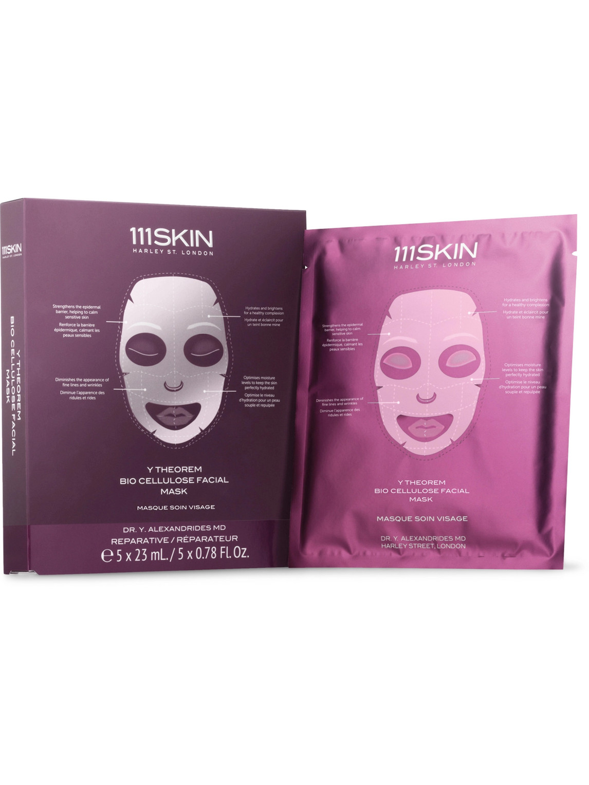 111skin Y Theorem Bio Cellulose Facial Mask Box 5 X 23ml In Colorless