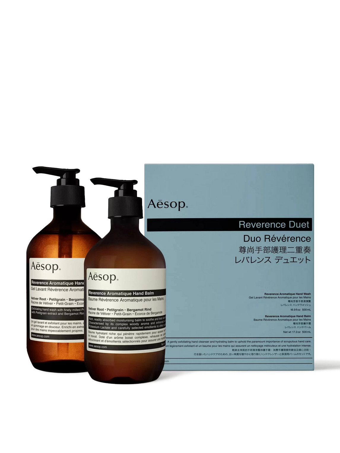 Shop Aesop Reverence Duet, 2 X 500ml In Colorless