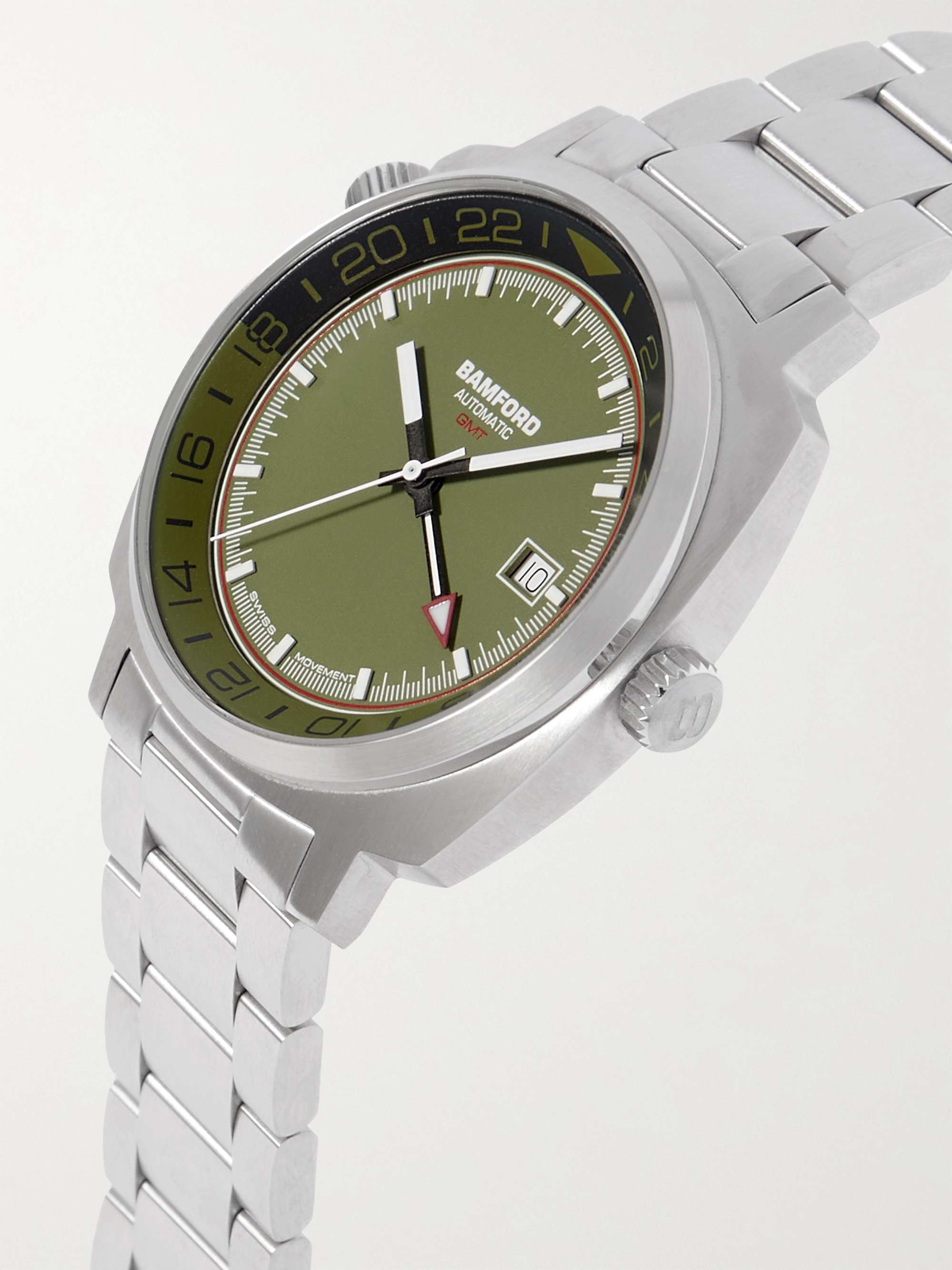 BAMFORD WATCH DEPARTMENT GMT Automatic 40mm Stainless Steel Watch