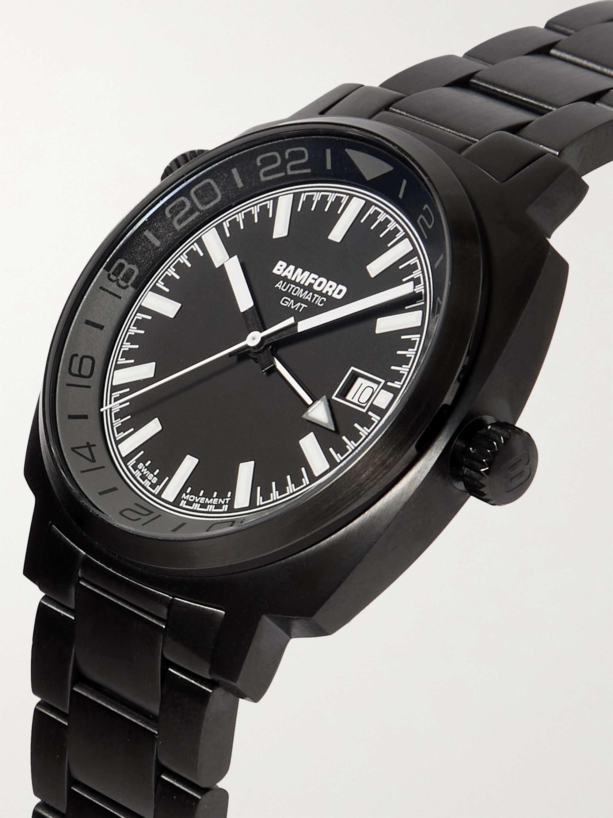 BAMFORD WATCH DEPARTMENT GMT Automatic 40mm Stainless Steel Watch