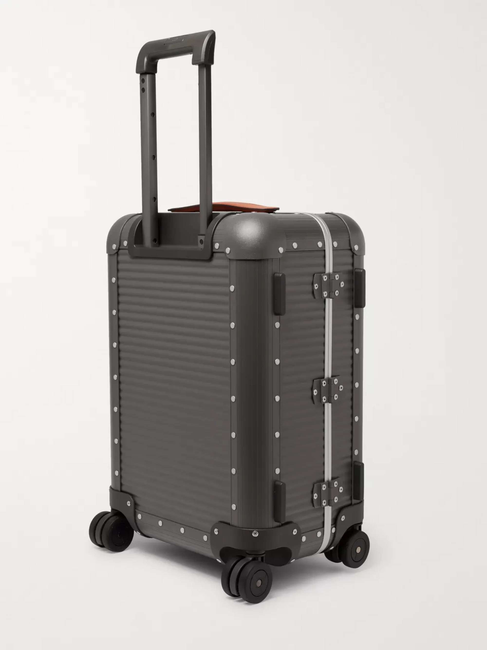 FPM MILANO Spinner 53cm Leather-Trimmed Aluminium Carry-On Suitcase