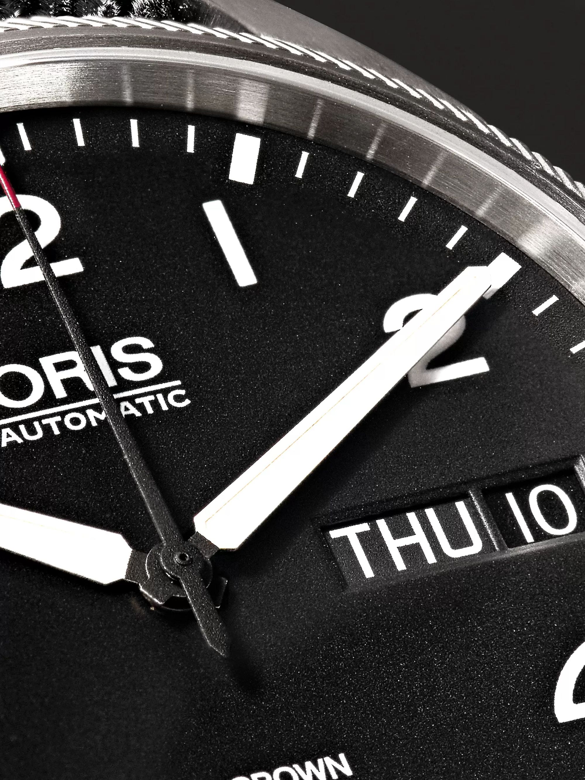 ORIS Big Crown ProPilot Day-Date 45mm Stainless Steel and Canvas Watch, Ref. No. 752 7698 4164FC
