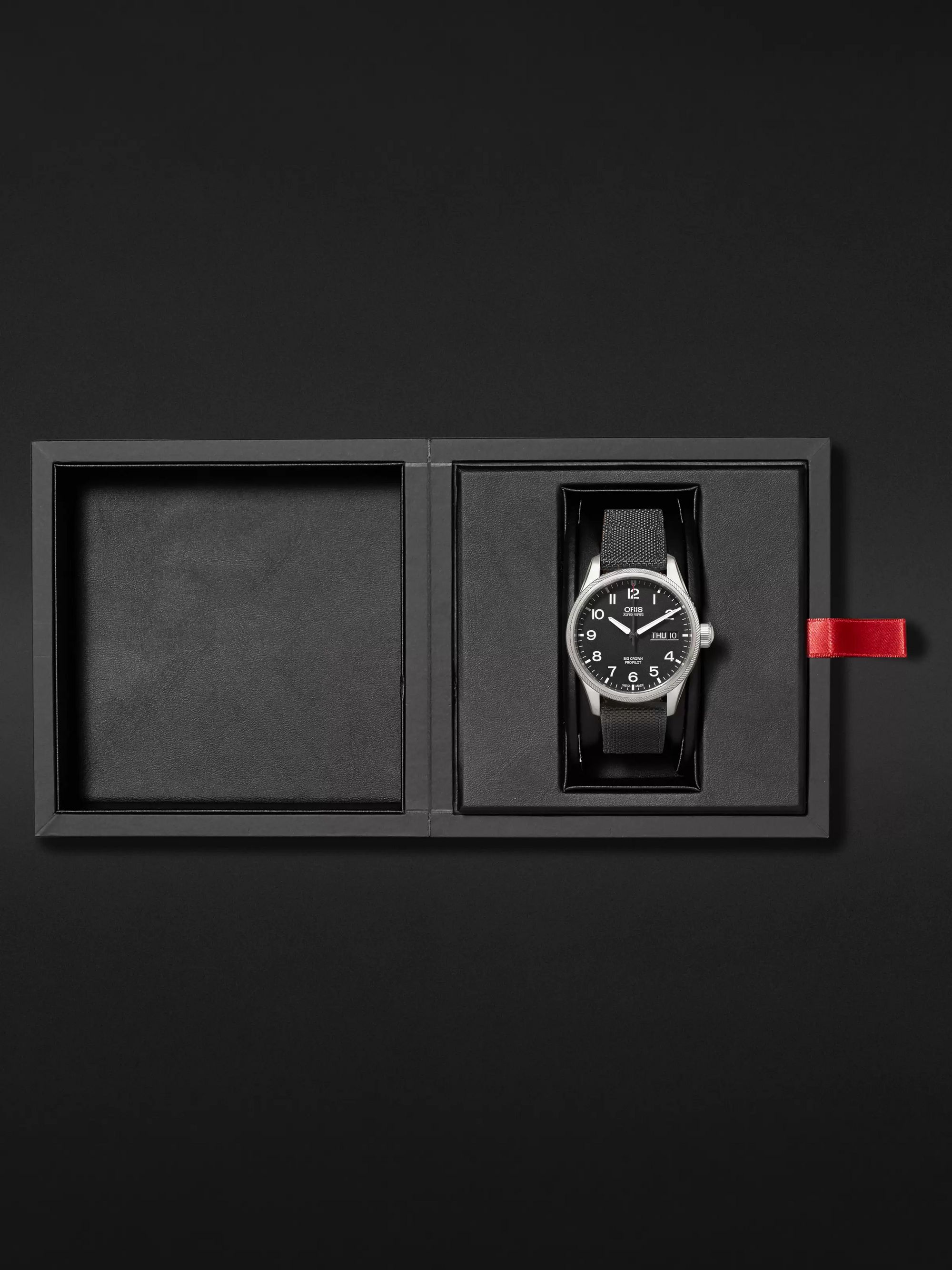 ORIS Big Crown ProPilot Day-Date 45mm Stainless Steel and Canvas Watch, Ref. No. 752 7698 4164FC