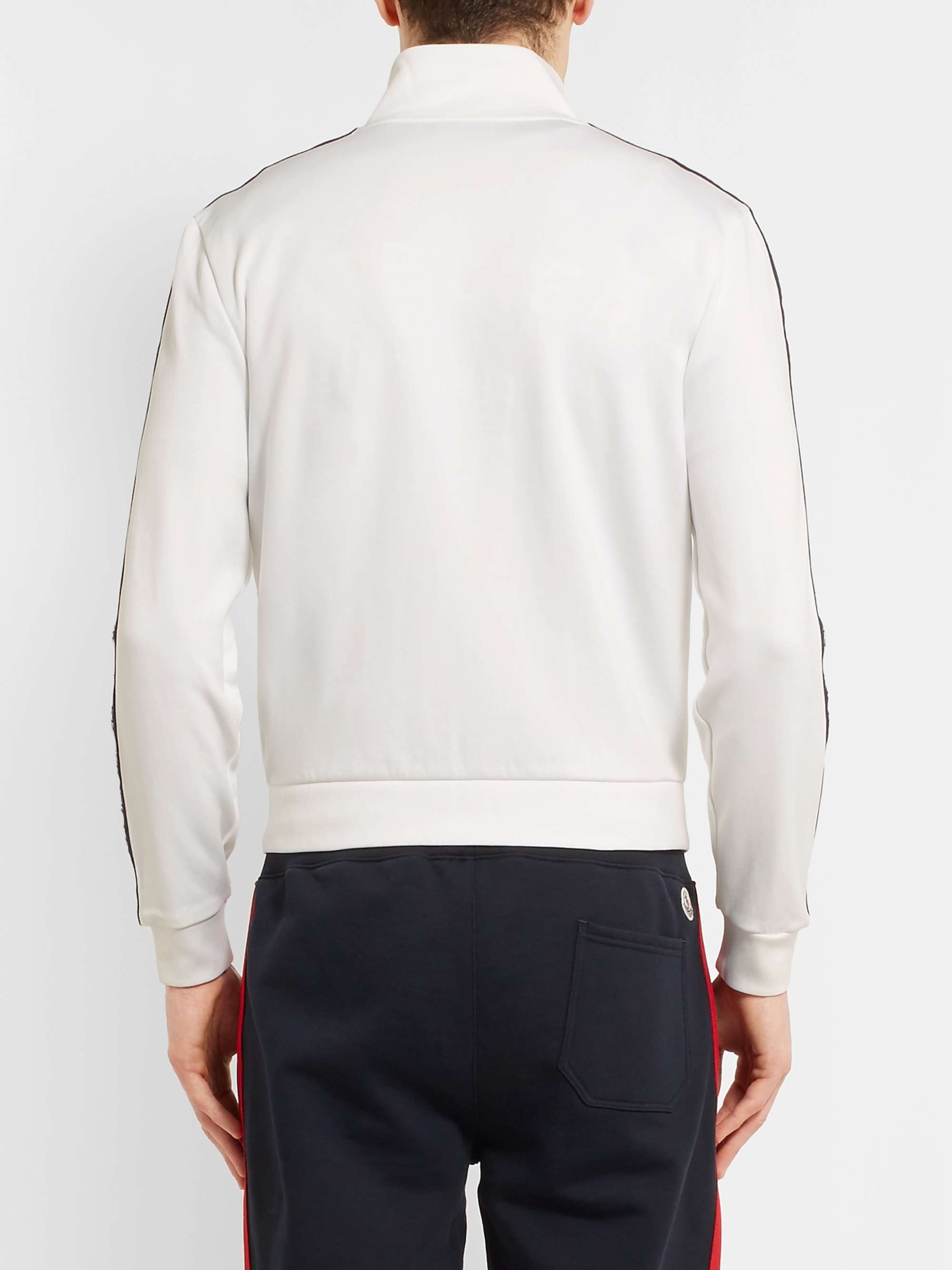 MONCLER Grosgrain-Trimmed Jersey Jacket