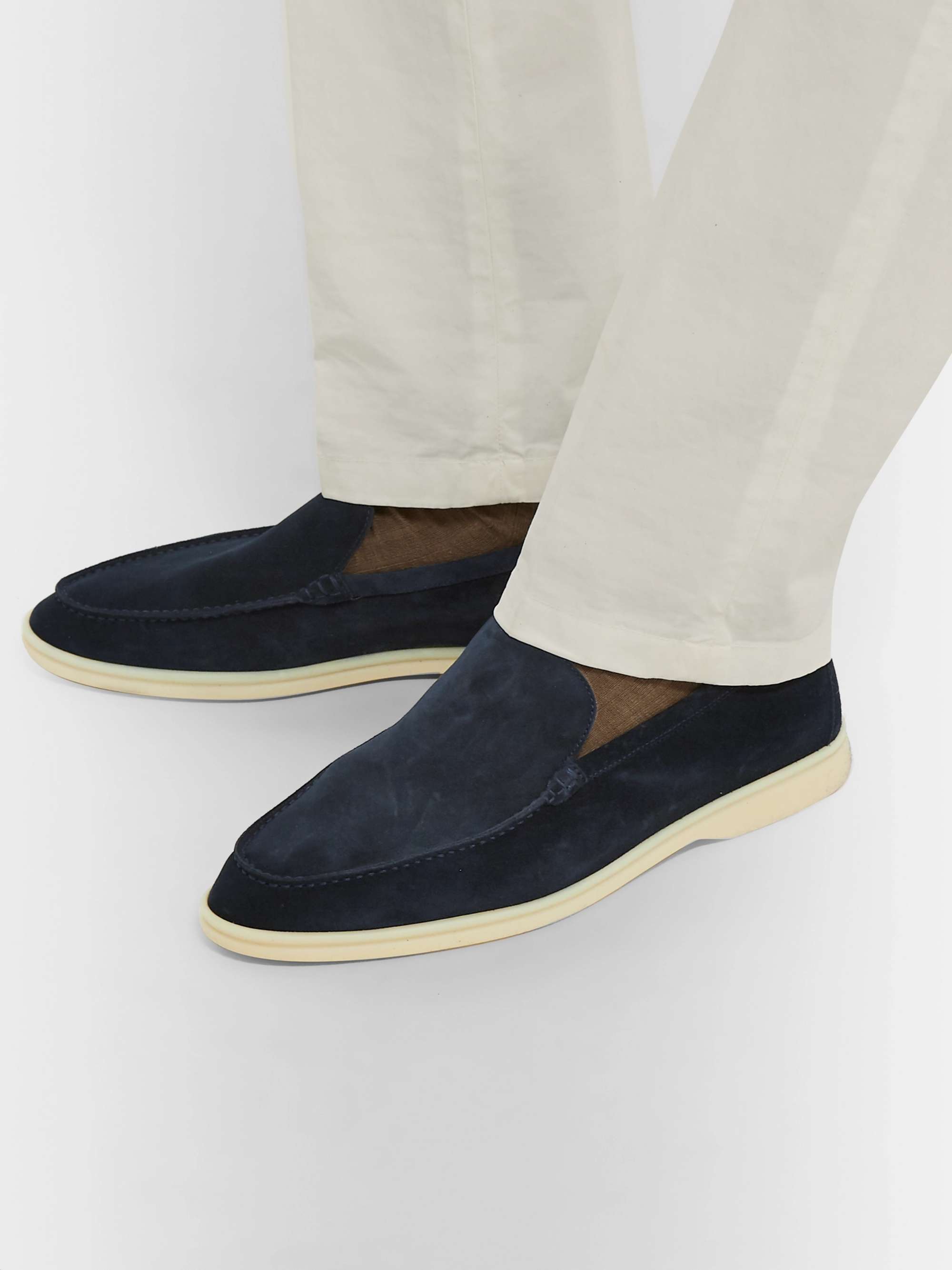 LORO PIANA Summer Walk Suede Loafers