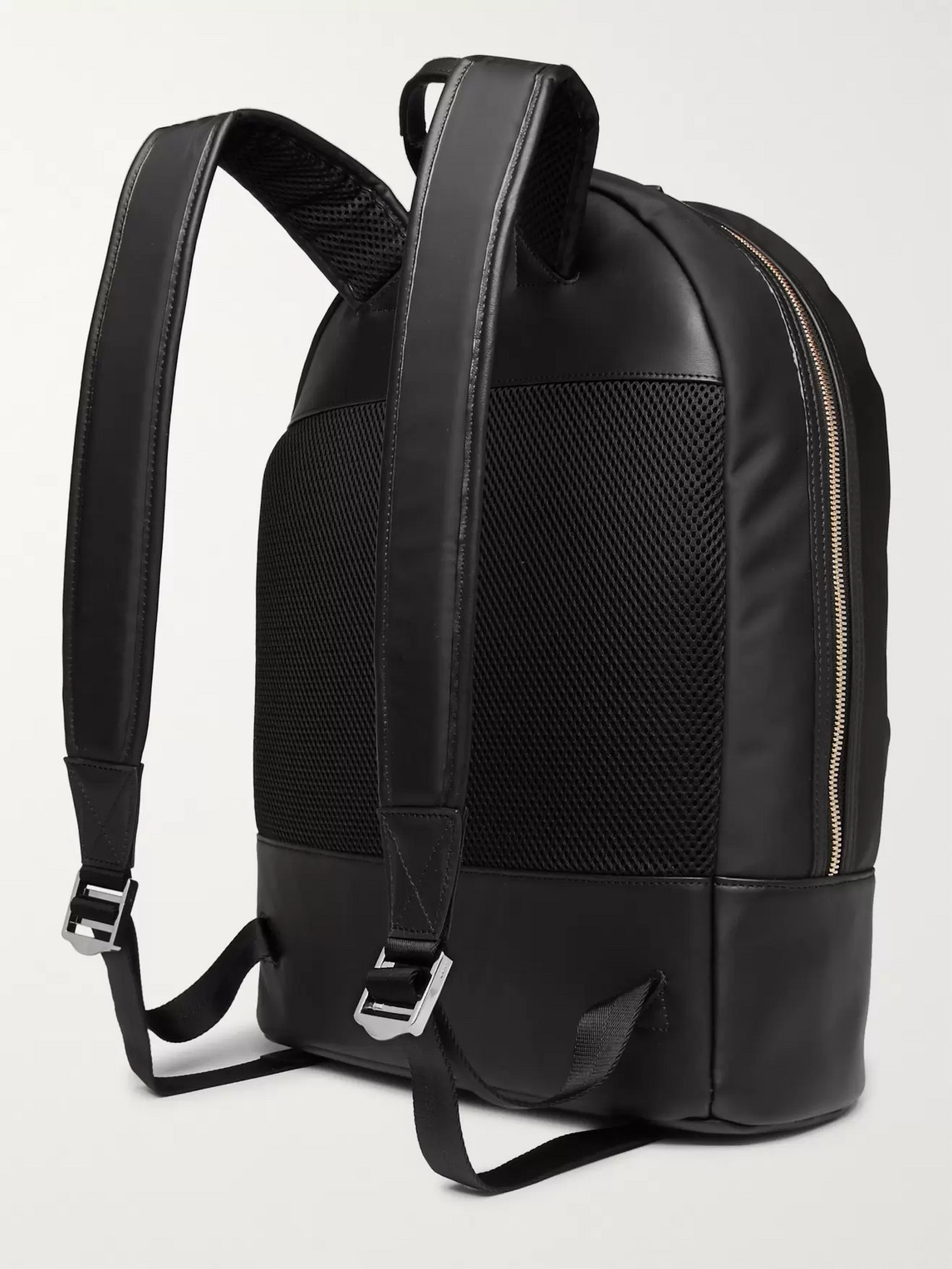 Shop Want Les Essentiels De La Vie Kastrup Leather-trimmed Shell Backpack In Black