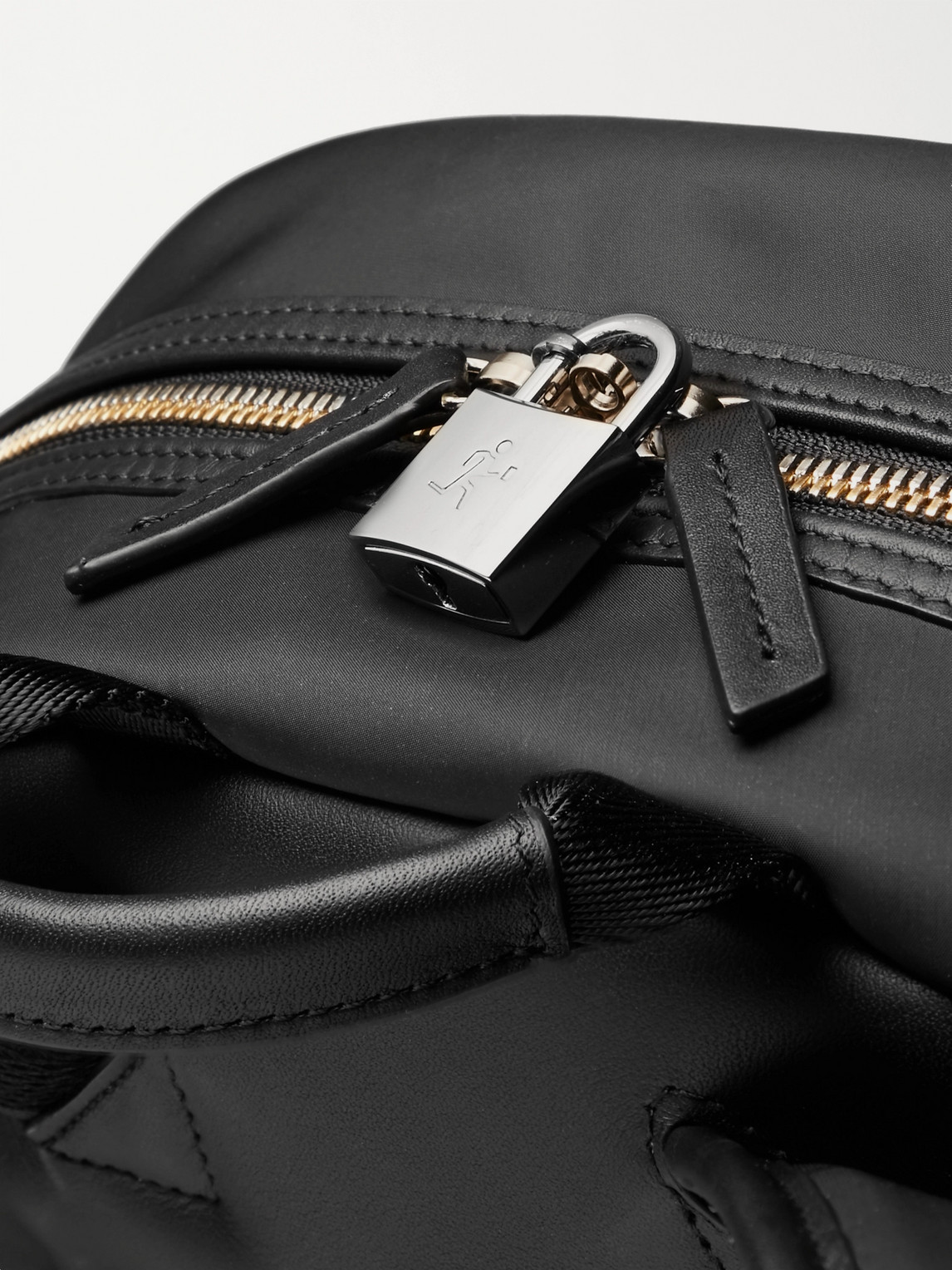 Shop Want Les Essentiels De La Vie Kastrup Leather-trimmed Shell Backpack In Black