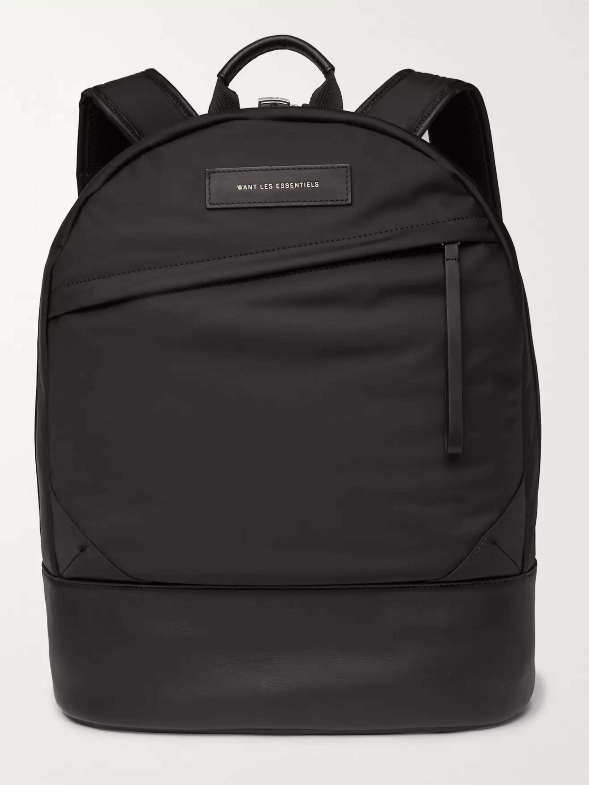 WANT LES ESSENTIELS Kastrup Leather-Trimmed Shell Backpack for Men | MR ...