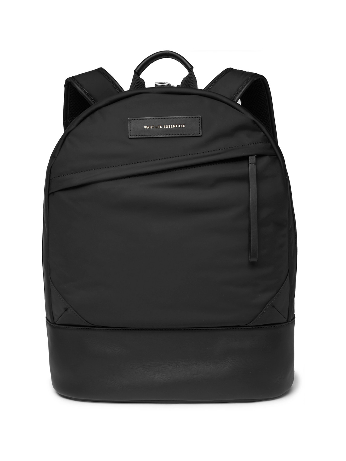 Want Les Essentiels De La Vie Kastrup Leather-trimmed Shell Backpack In Black