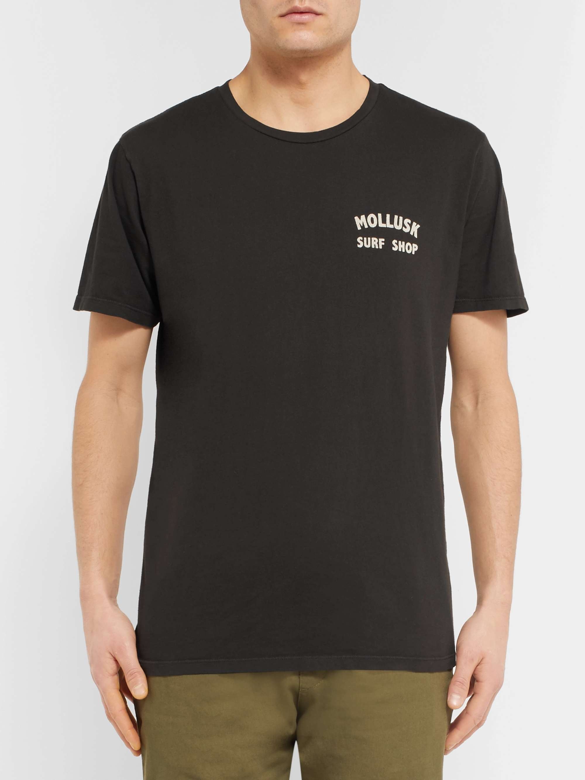 MOLLUSK Printed Cotton-Jersey T-Shirt