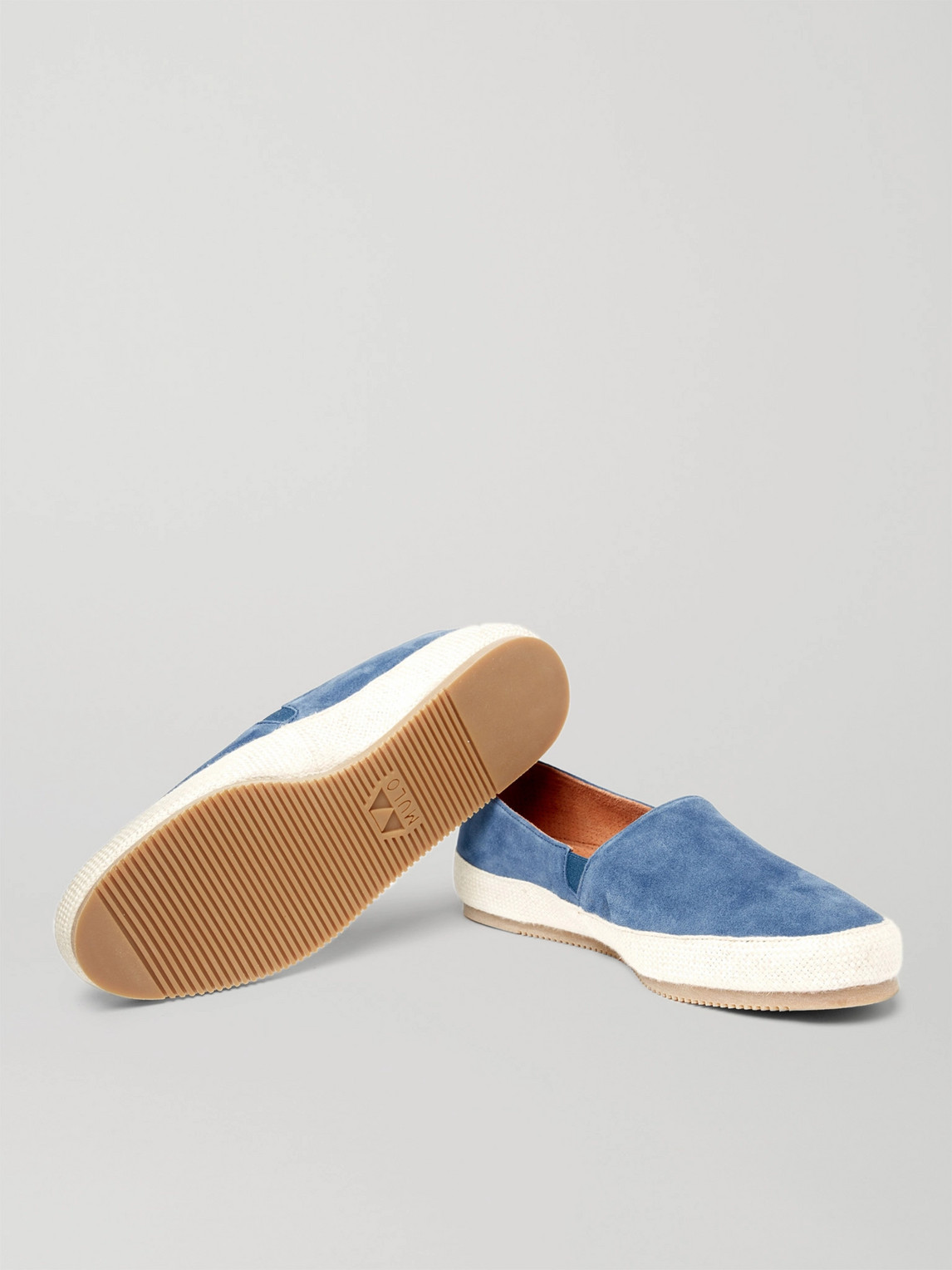 Shop Mulo Suede Espadrilles In Blue