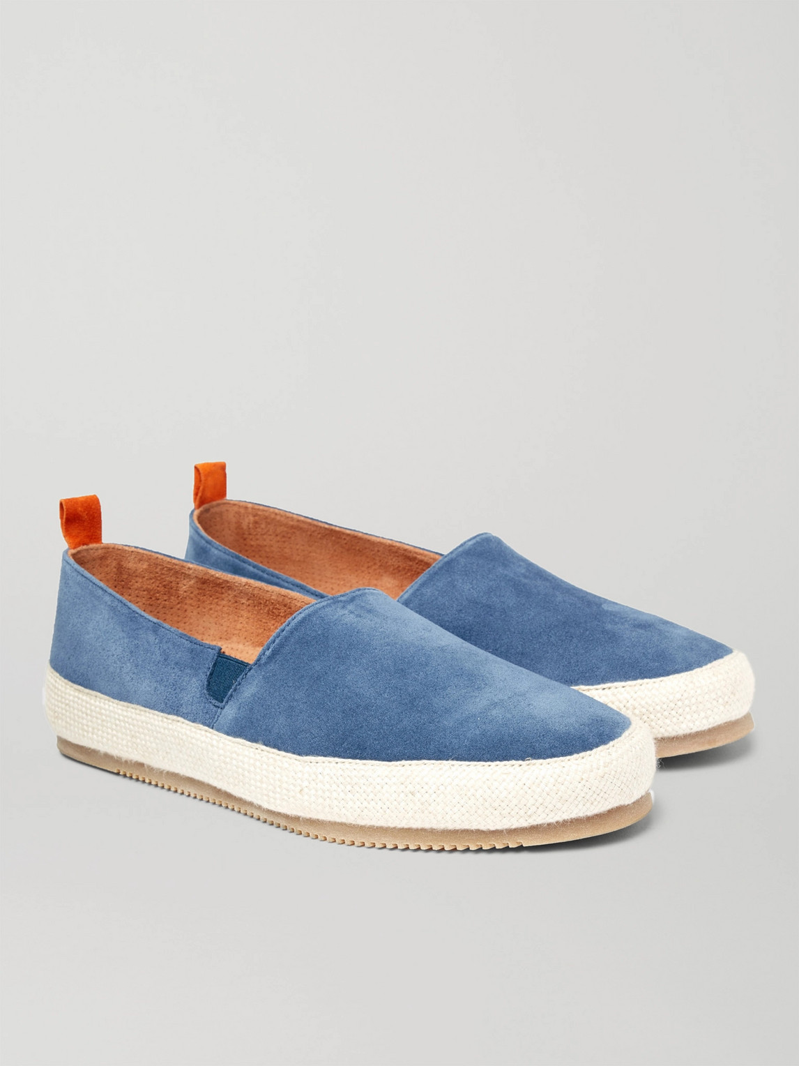 Shop Mulo Suede Espadrilles In Blue