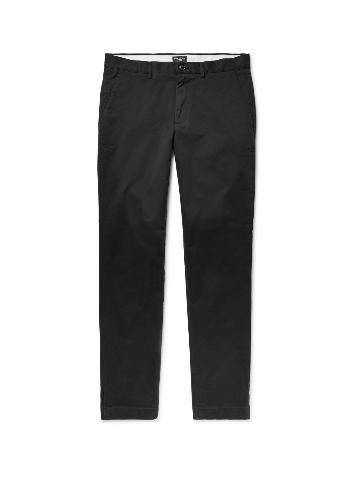 Club Monaco Connor Slim-fit Cotton-twill Chinos In Black