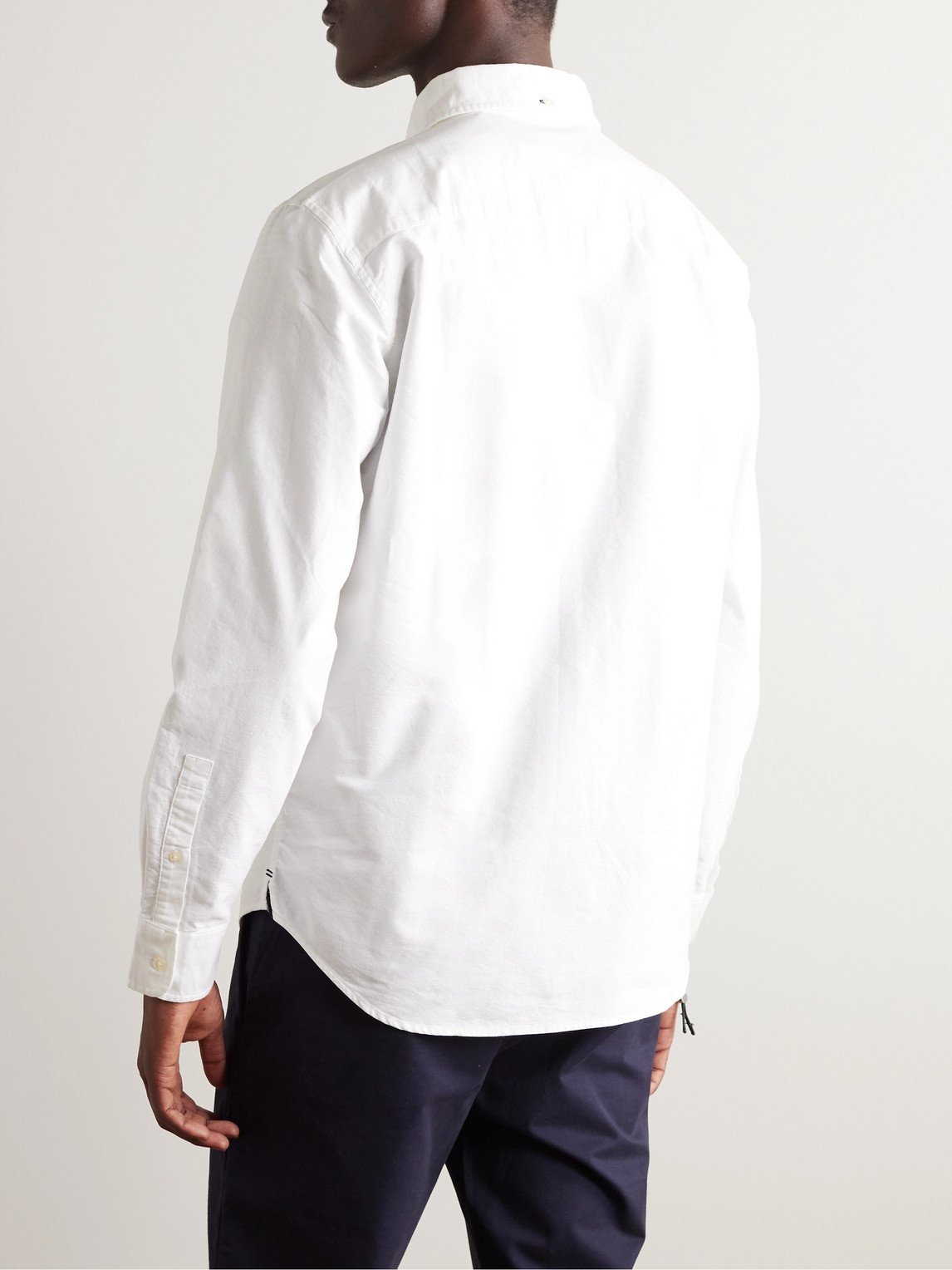 Shop Club Monaco Button-down Collar Cotton Oxford Shirt In White