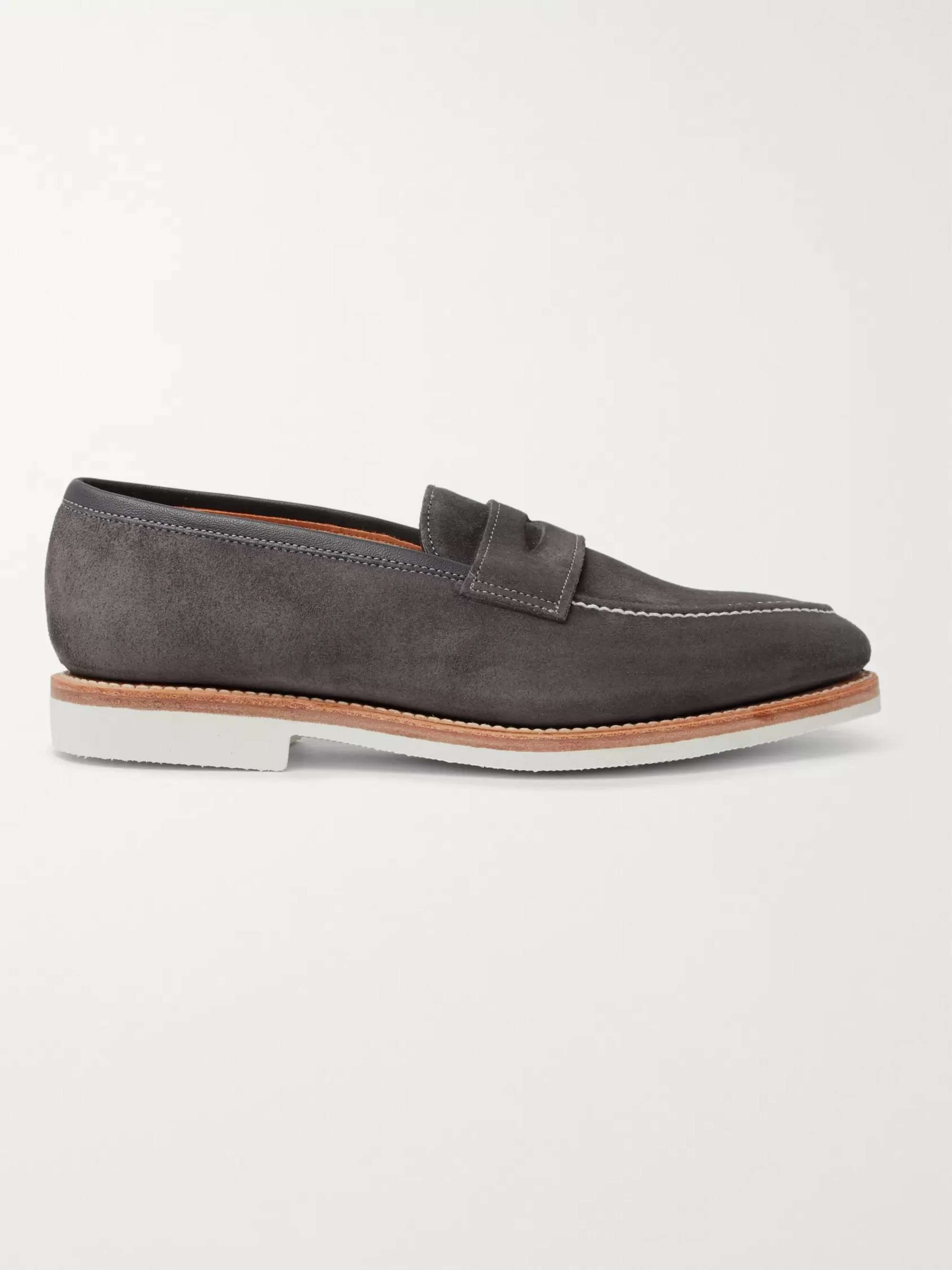 GEORGE CLEVERLEY Capri Suede Penny Loafers