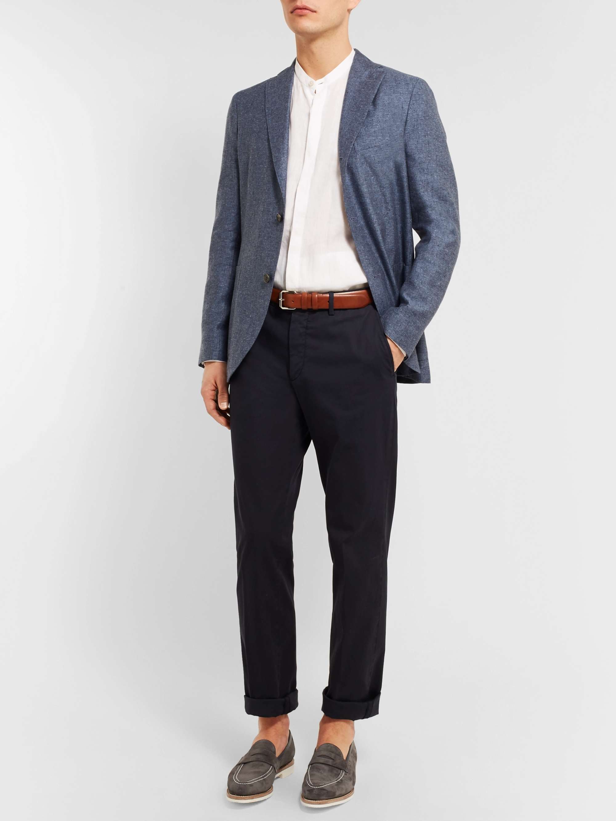 GEORGE CLEVERLEY Capri Suede Penny Loafers