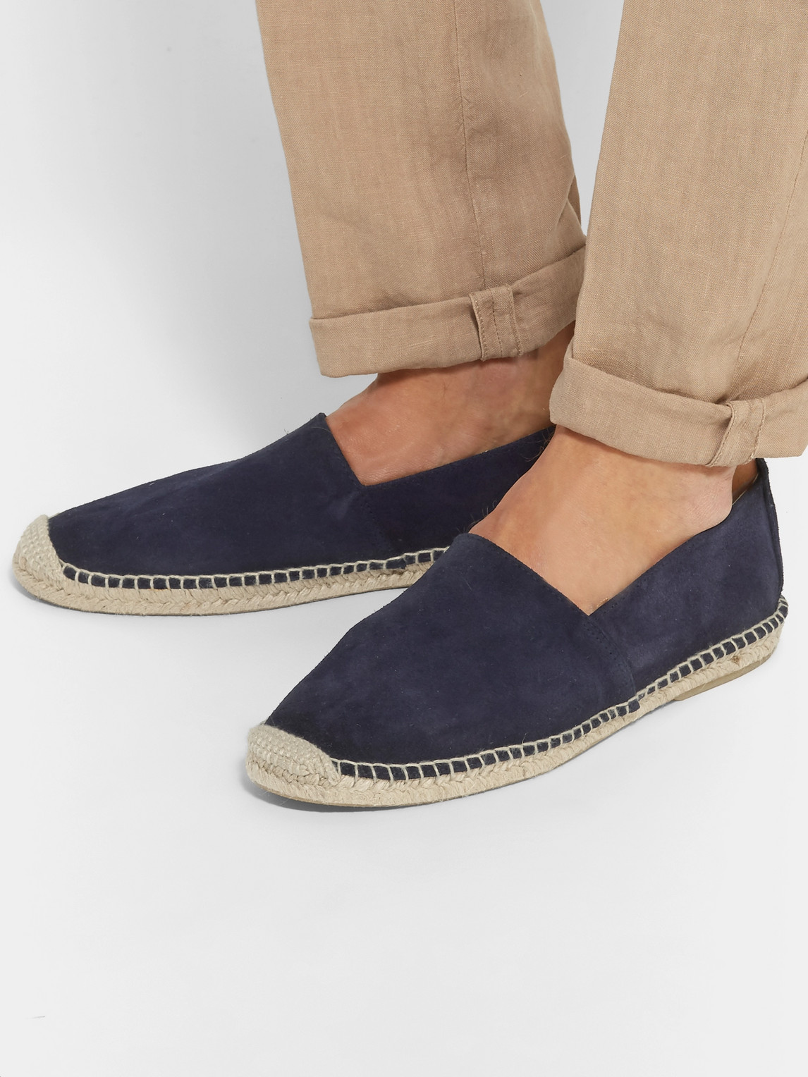 Shop Anderson & Sheppard Suede Espadrilles In Blue