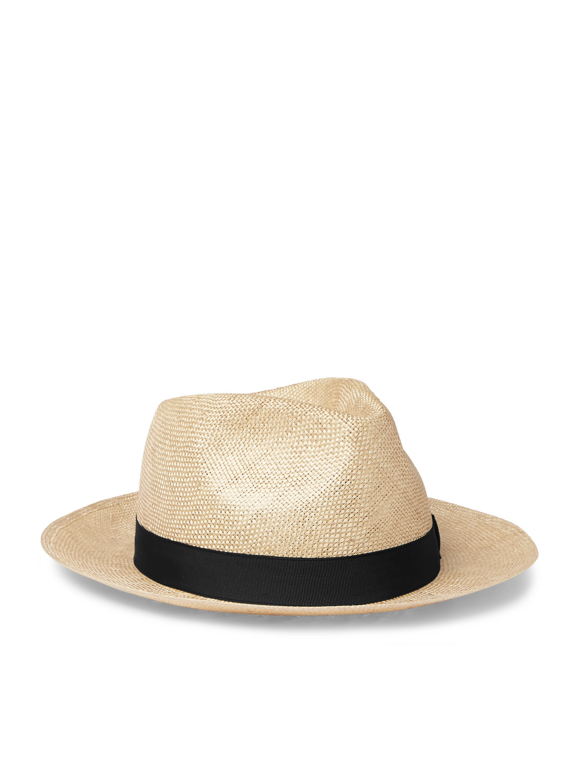 Anderson & Sheppard Grosgrain-trimmed Sisal Hat In Neutrals