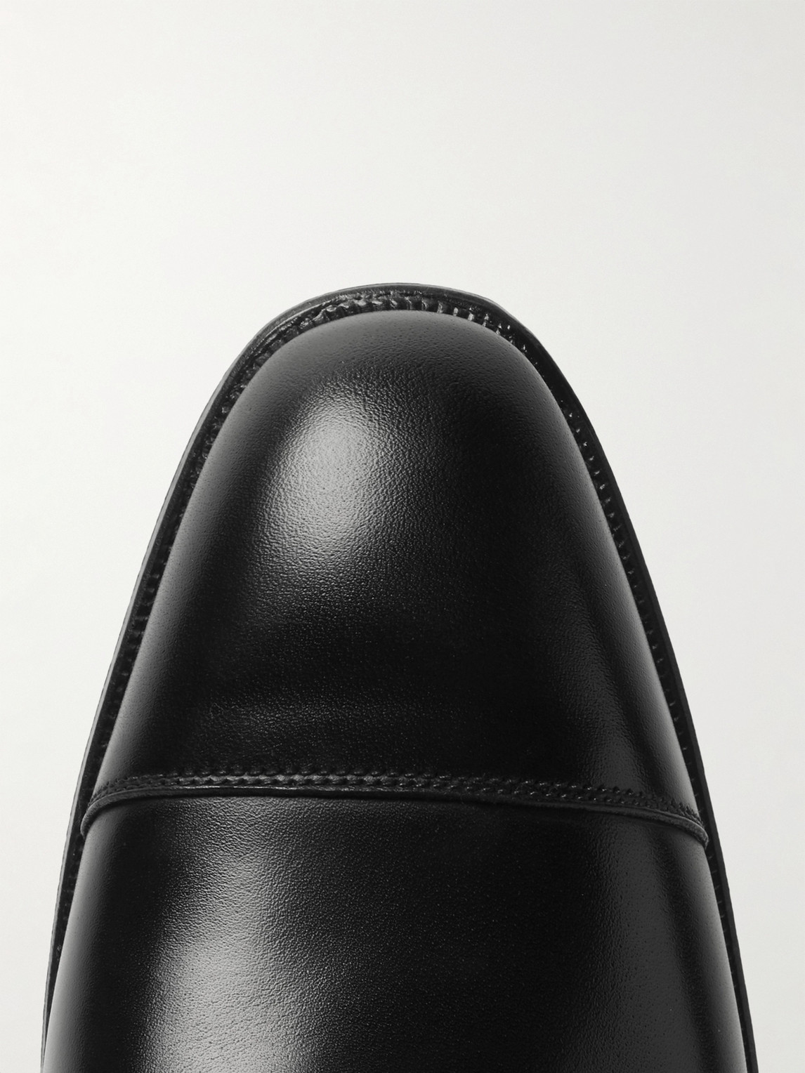 Shop George Cleverley Thomas Cap-toe Leather Monk-strap Shoes In Black