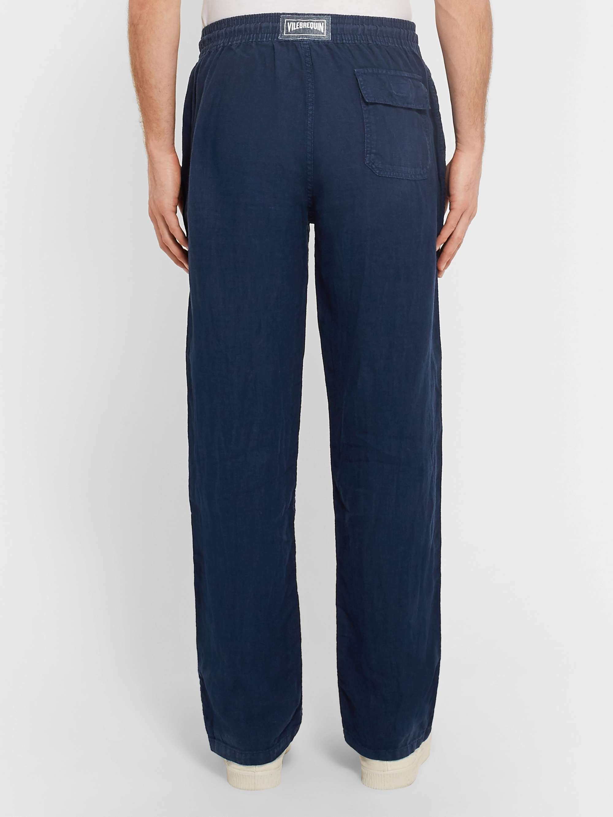 VILEBREQUIN Pacha Wide-Leg Linen Drawstring Trousers