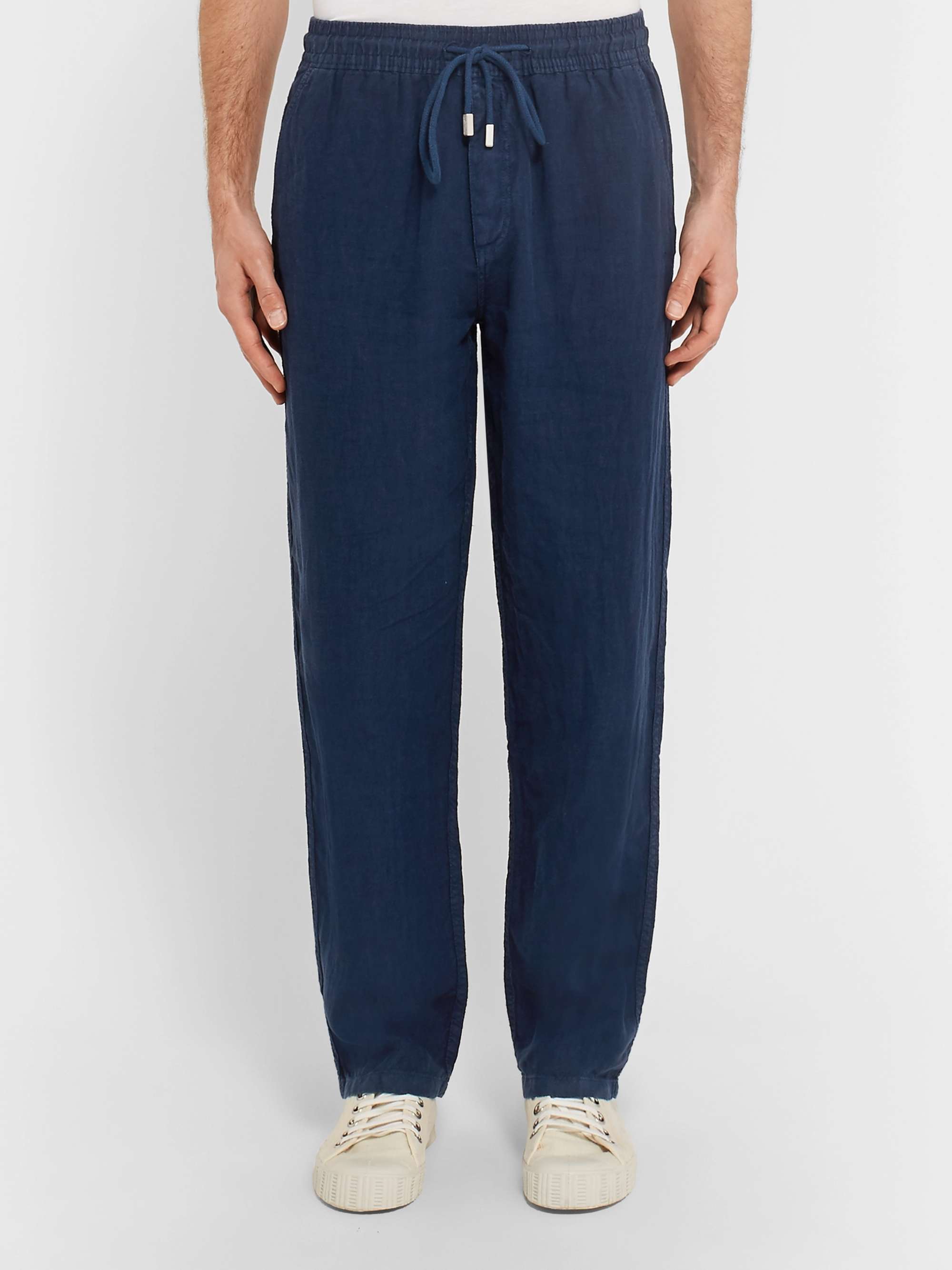 VILEBREQUIN Pacha Wide-Leg Linen Drawstring Trousers