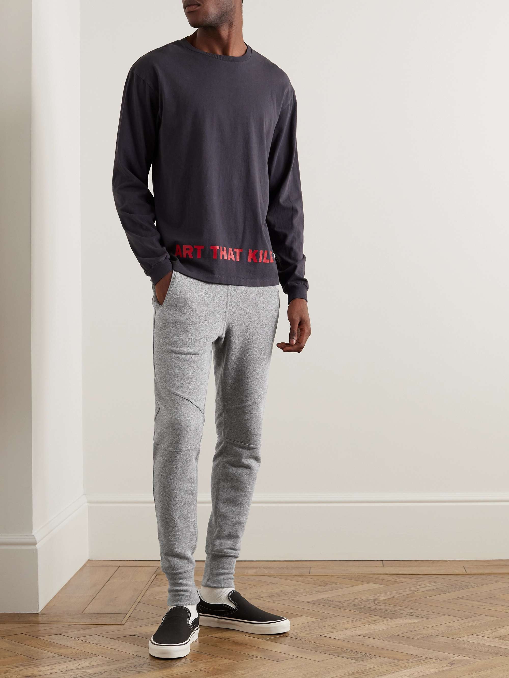 Escobar Slim-Fit Tapered Loopback Cotton-Blend Jersey Sweatpants