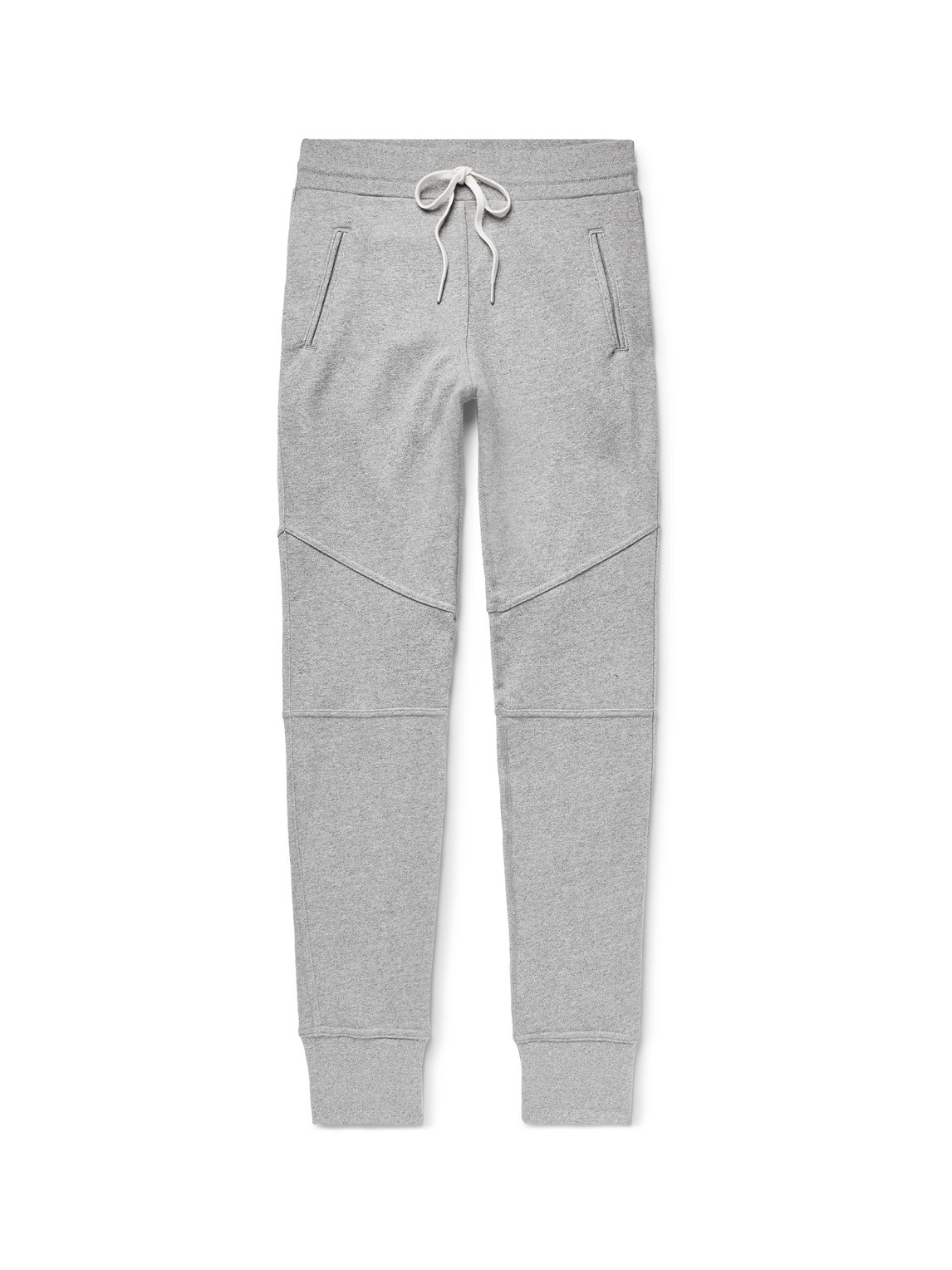 John Elliott Escobar Slim-fit Tapered Loopback Cotton-blend Jersey Sweatpants In Gray