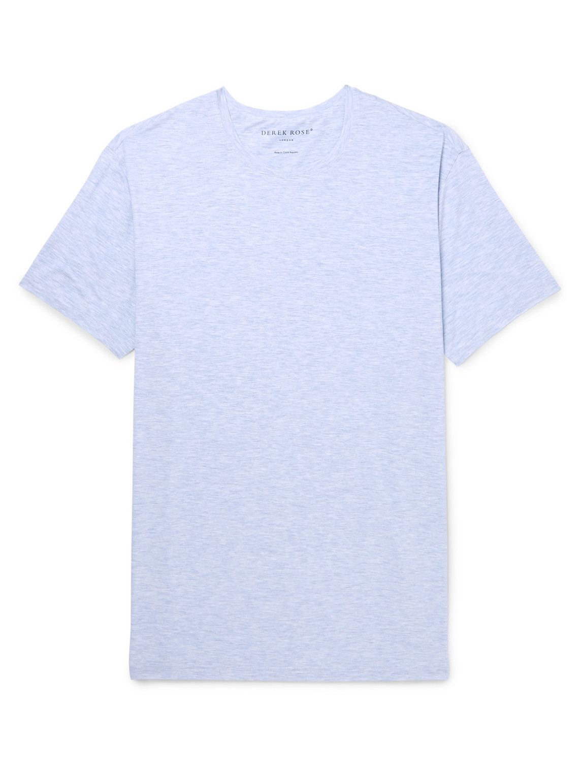 Derek Rose Ethan Mélange Stretch-micro Modal Jersey T-shirt In Blue