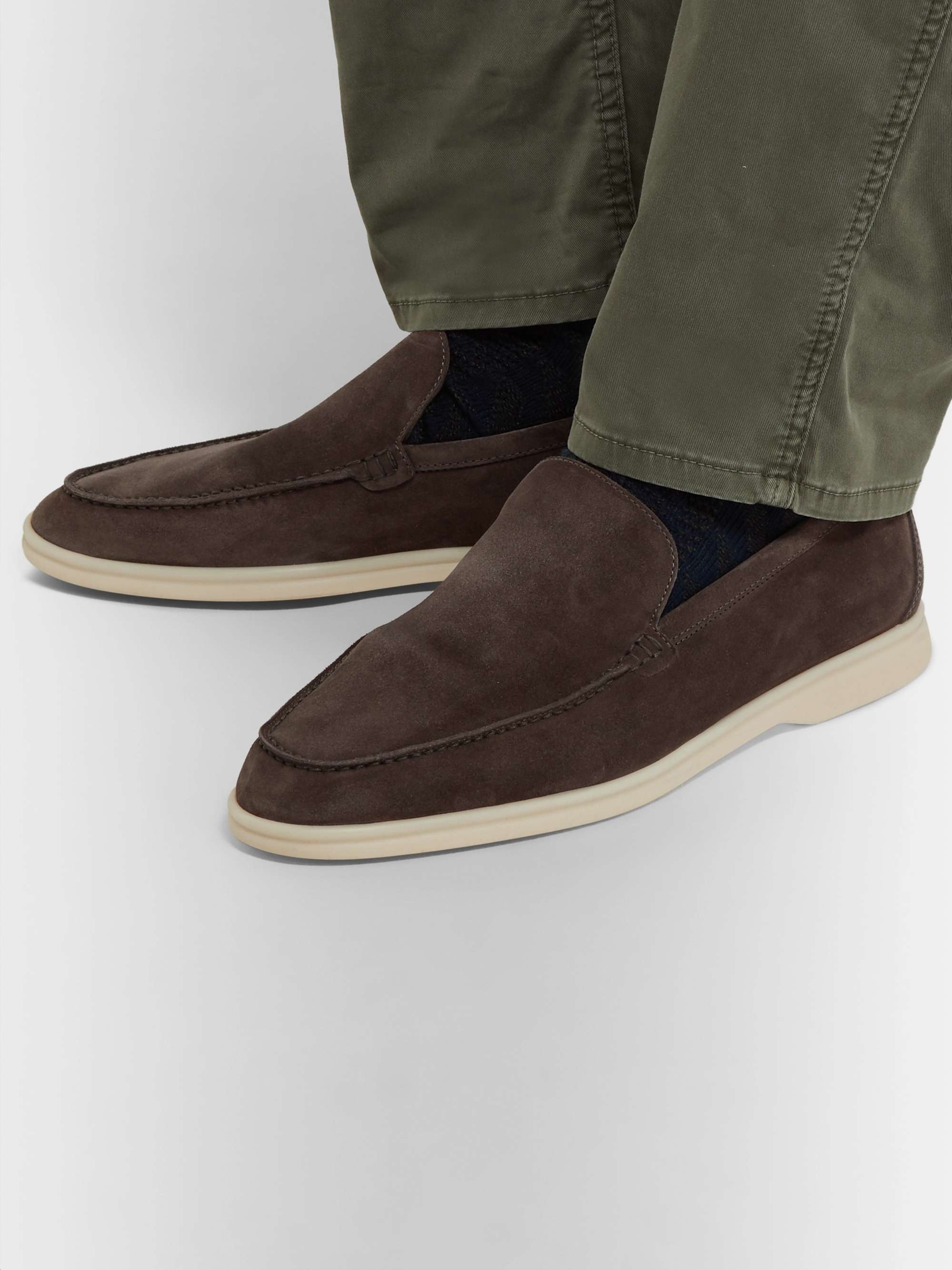 LORO PIANA Summer Walk Suede Loafers
