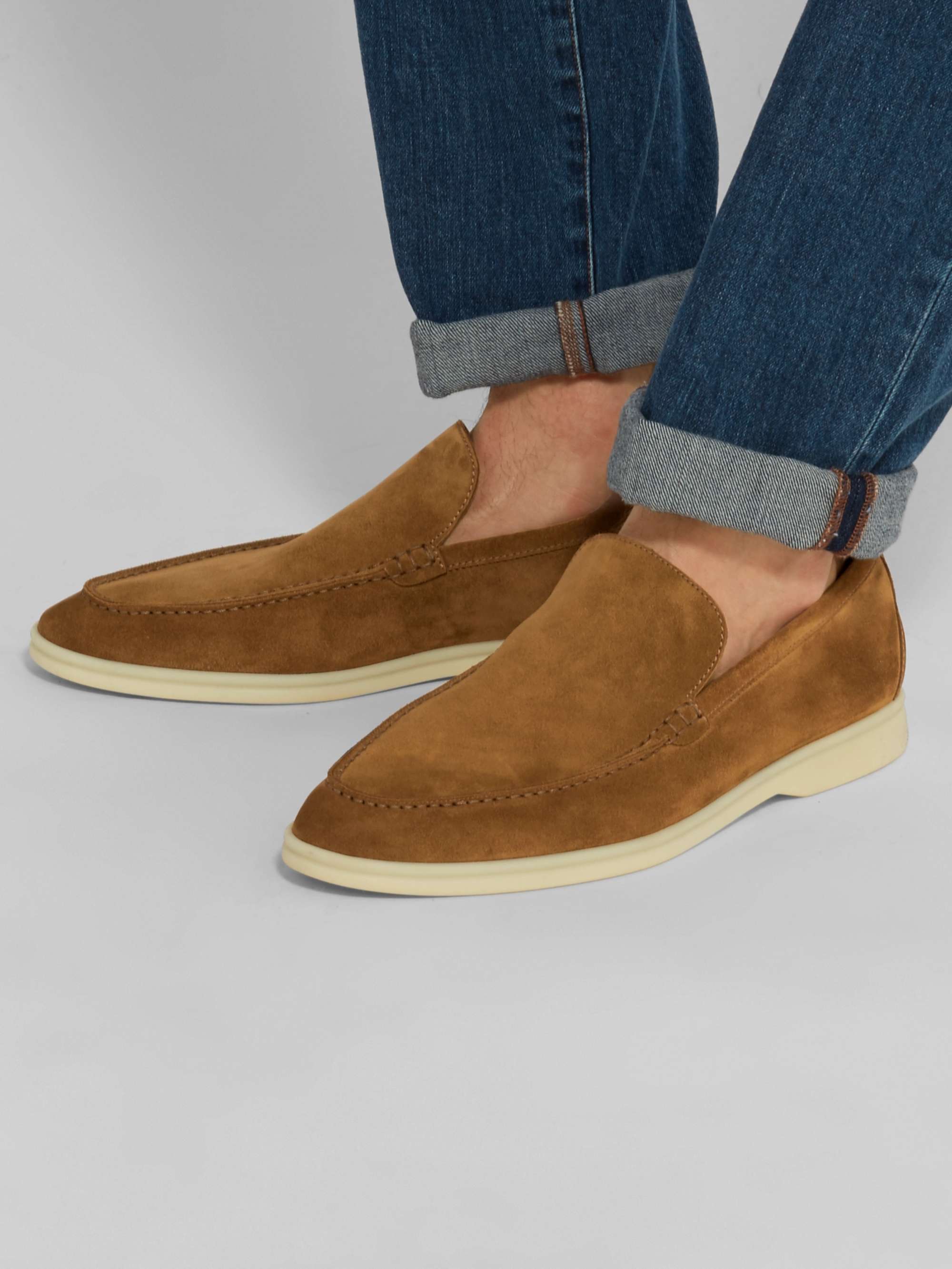 LORO PIANA Summer Walk Suede Loafers
