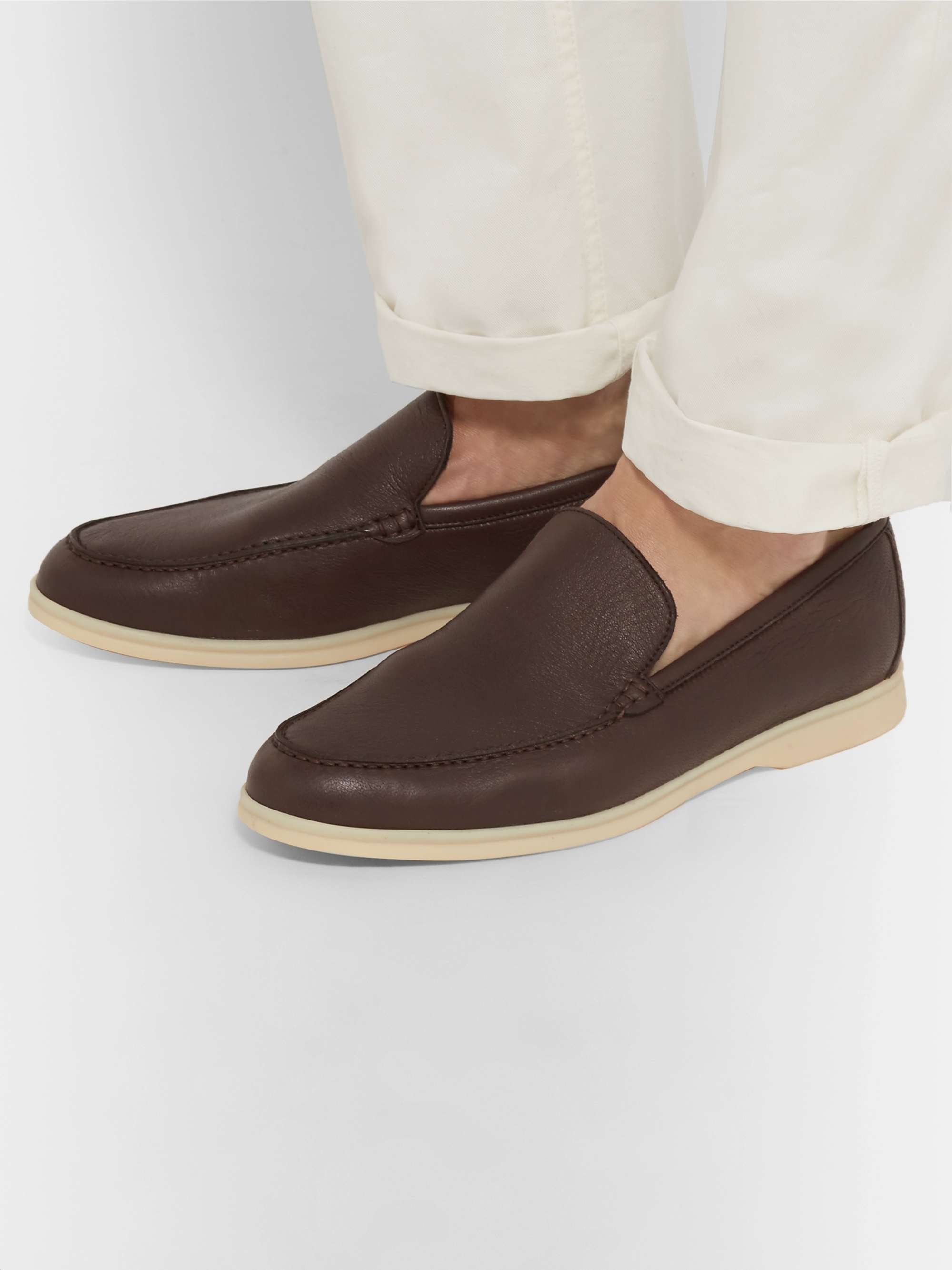 LORO PIANA Summer Walk Full-Grain Leather Loafers