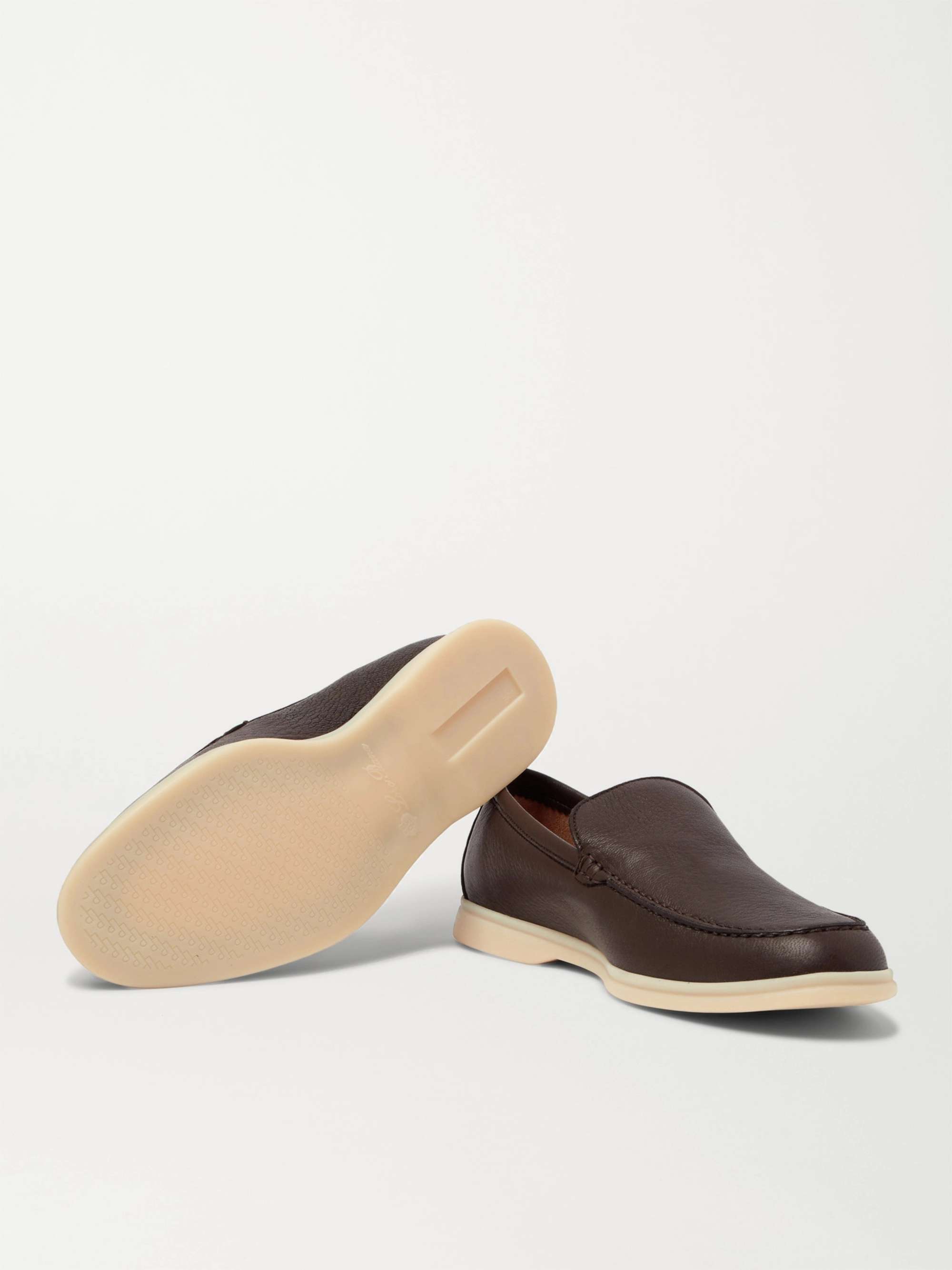 LORO PIANA Summer Walk Full-Grain Leather Loafers
