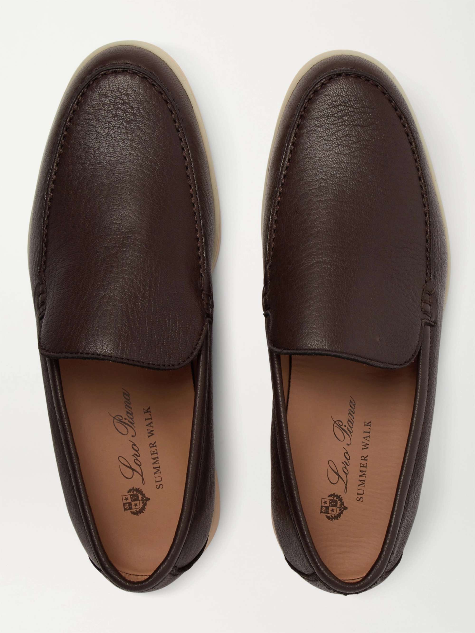 LORO PIANA Summer Walk Full-Grain Leather Loafers