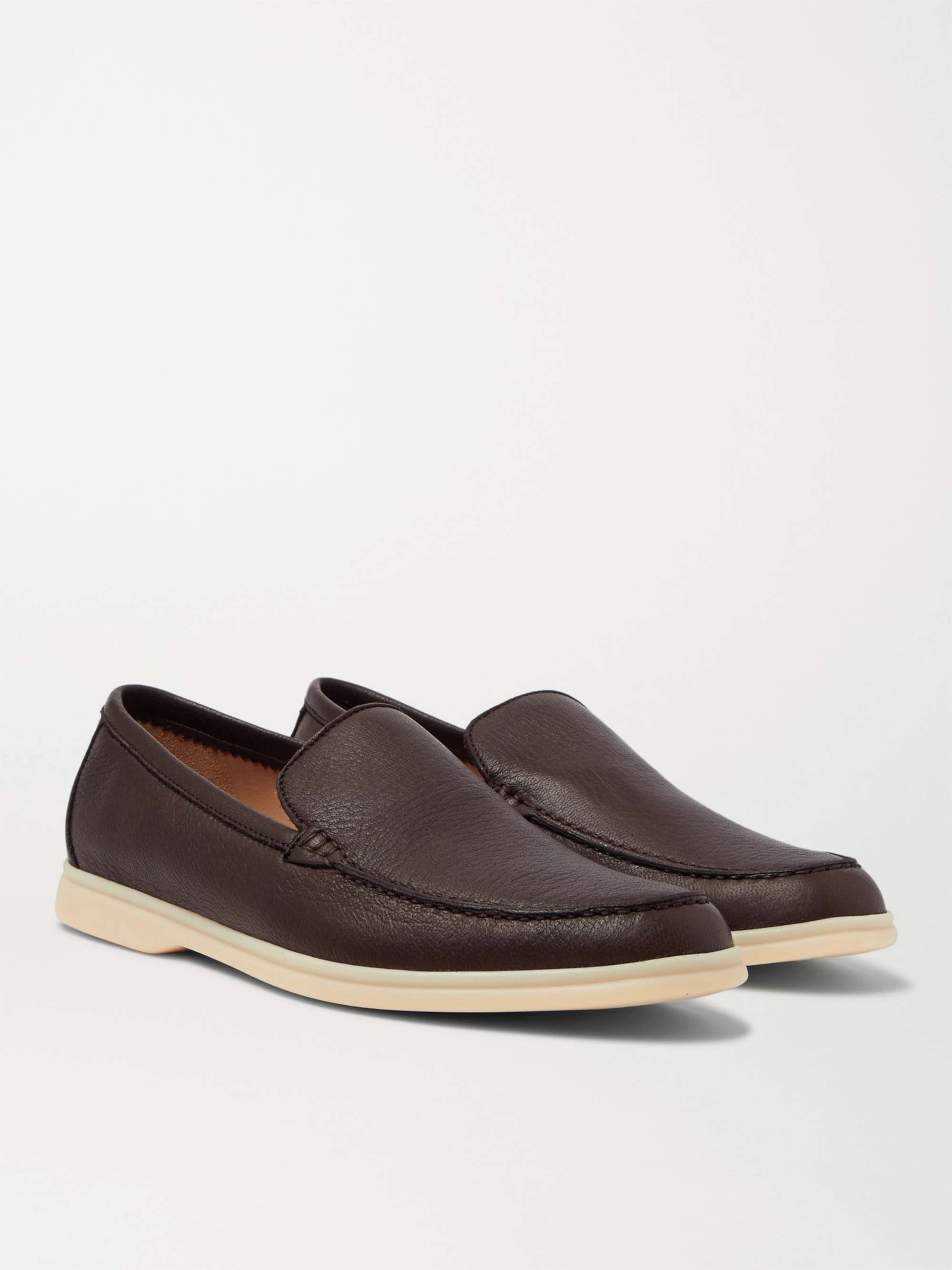 LORO PIANA Summer Walk Full-Grain Leather Loafers