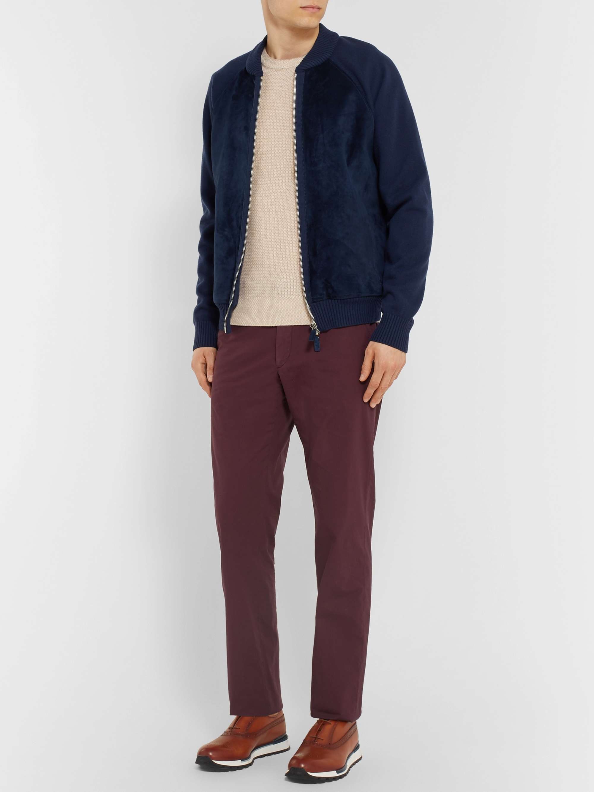 LORO PIANA Slim-Fit Waffle-Knit Baby Cashmere Sweater